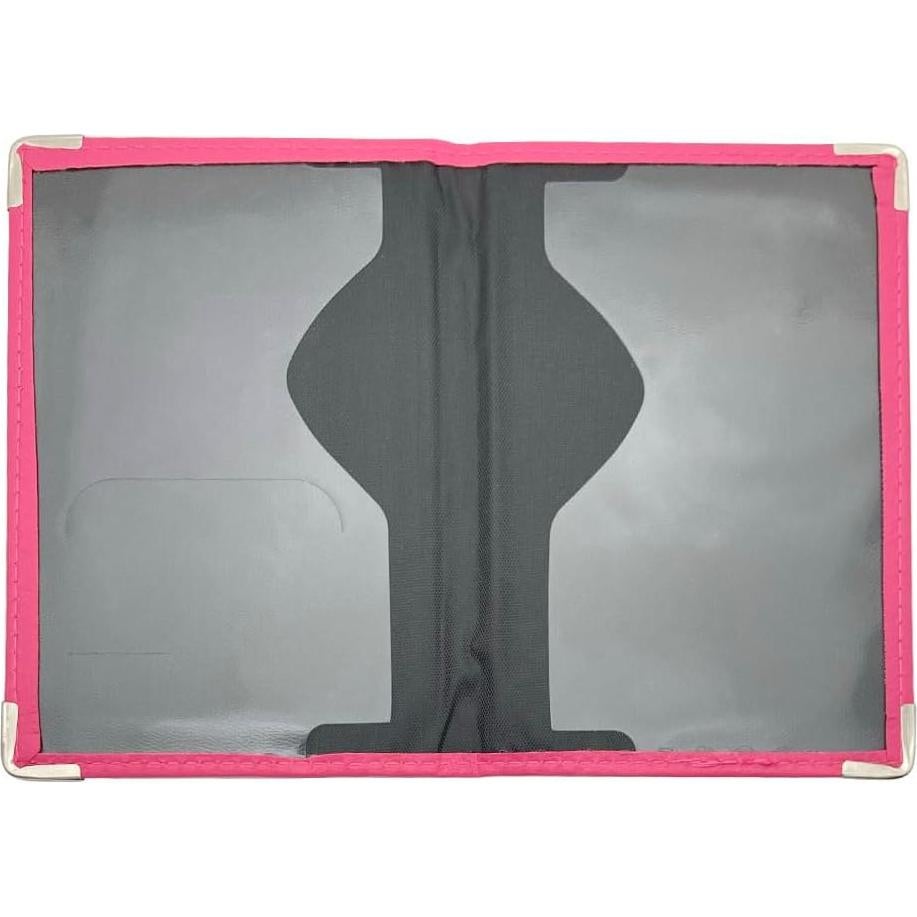 Funda de Pasaporte de Cuero PU Missmore Rosa con Logo USA