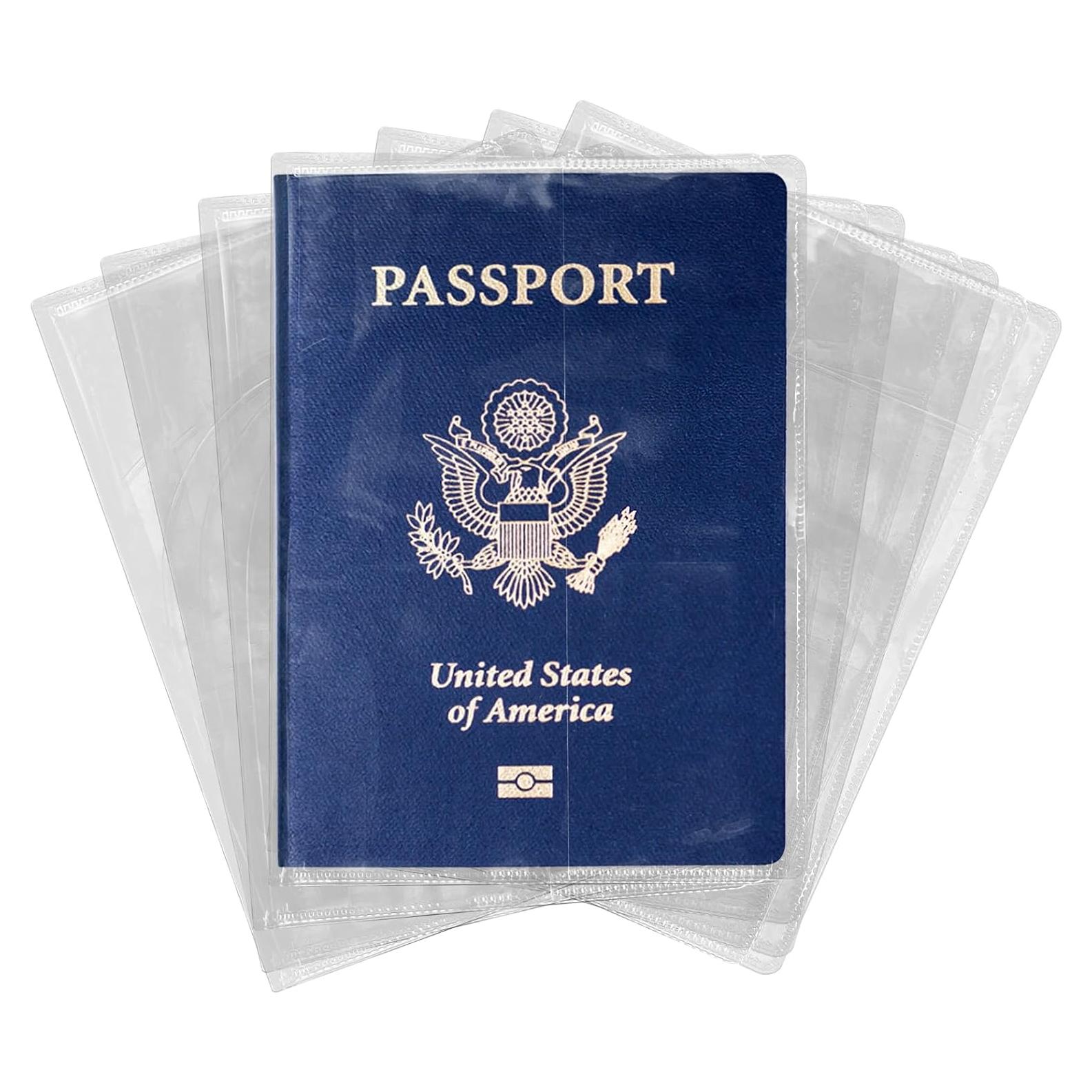 Funda Protectora de Pasaporte Transparente SMLBJUTE - 7 Pcs