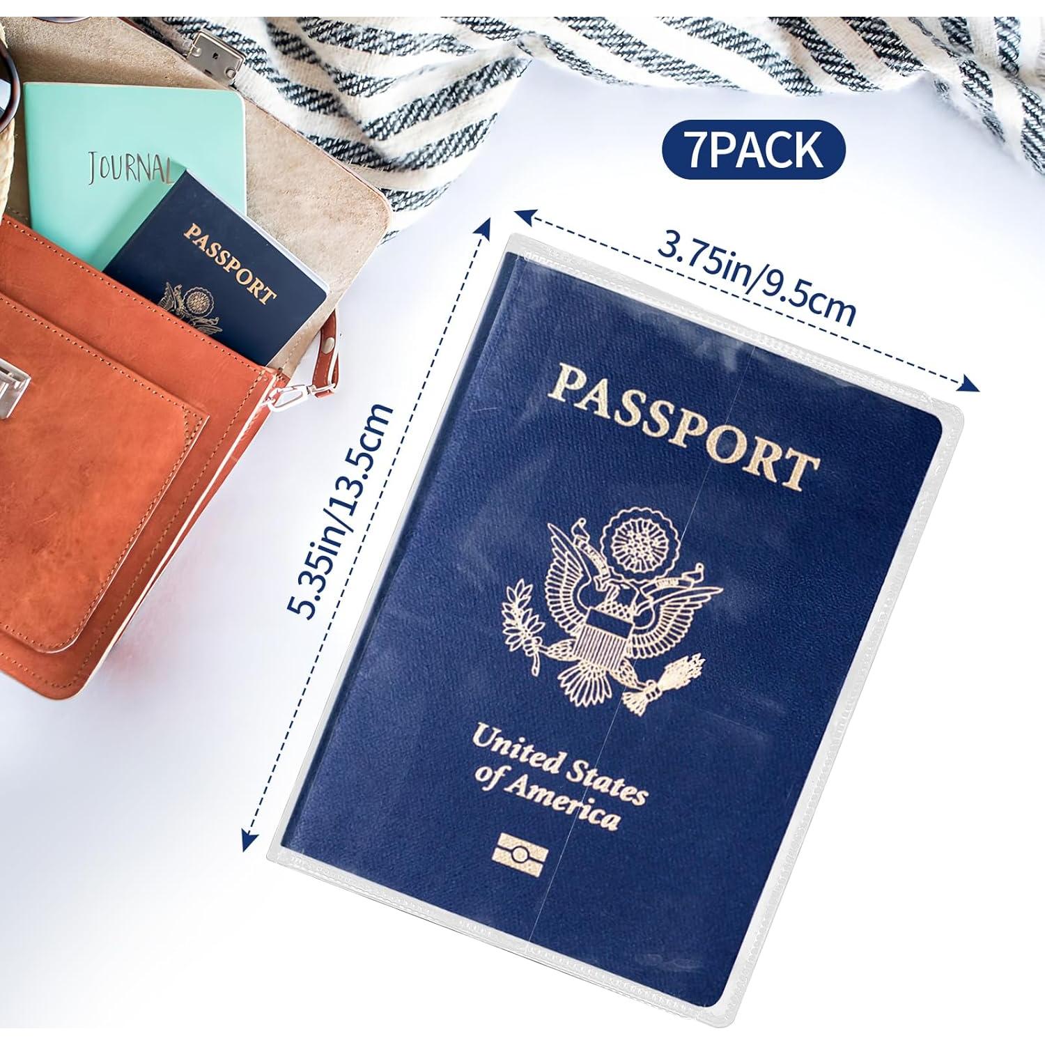 Funda Protectora de Pasaporte Transparente SMLBJUTE - 7 Pcs