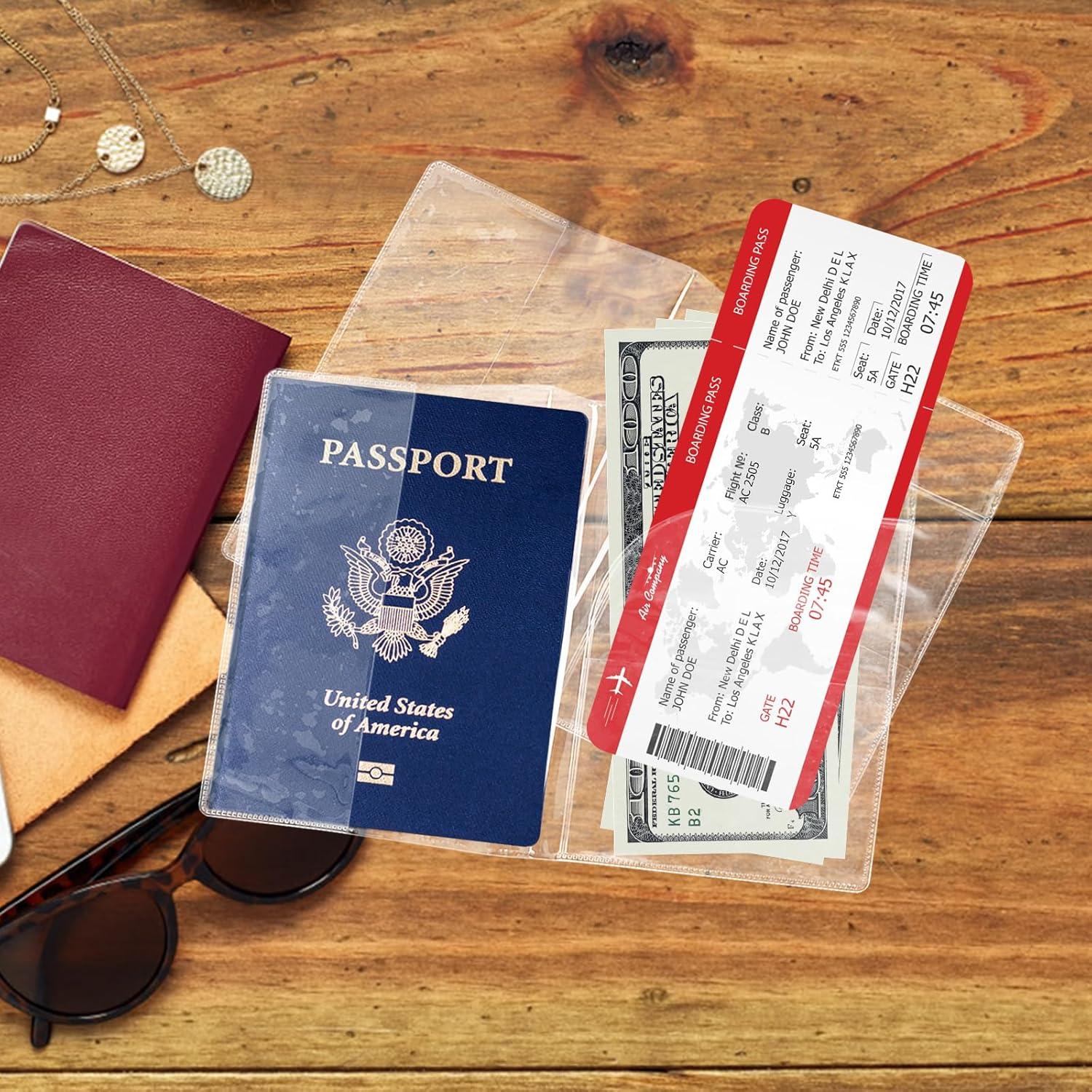 Funda Protectora de Pasaporte Transparente SMLBJUTE - 7 Pcs