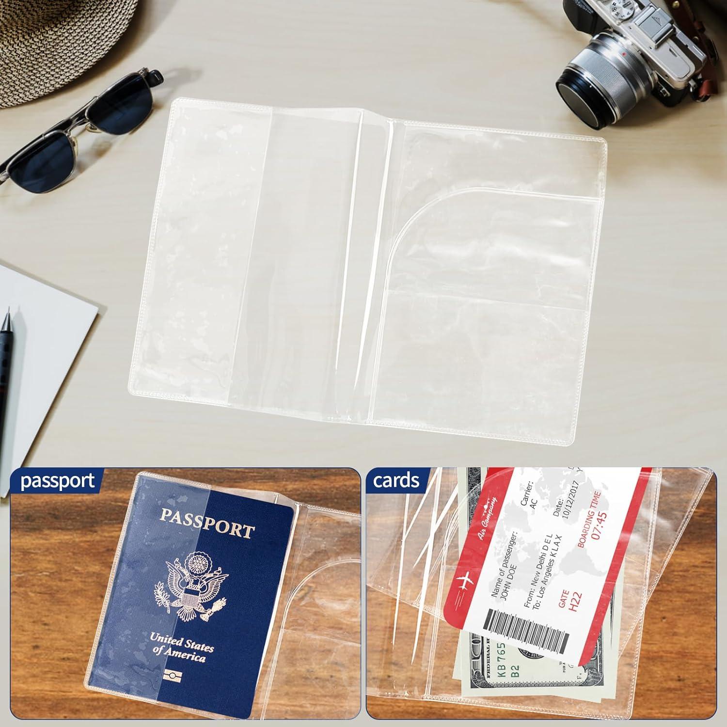 Funda Protectora de Pasaporte Transparente SMLBJUTE - 7 Pcs
