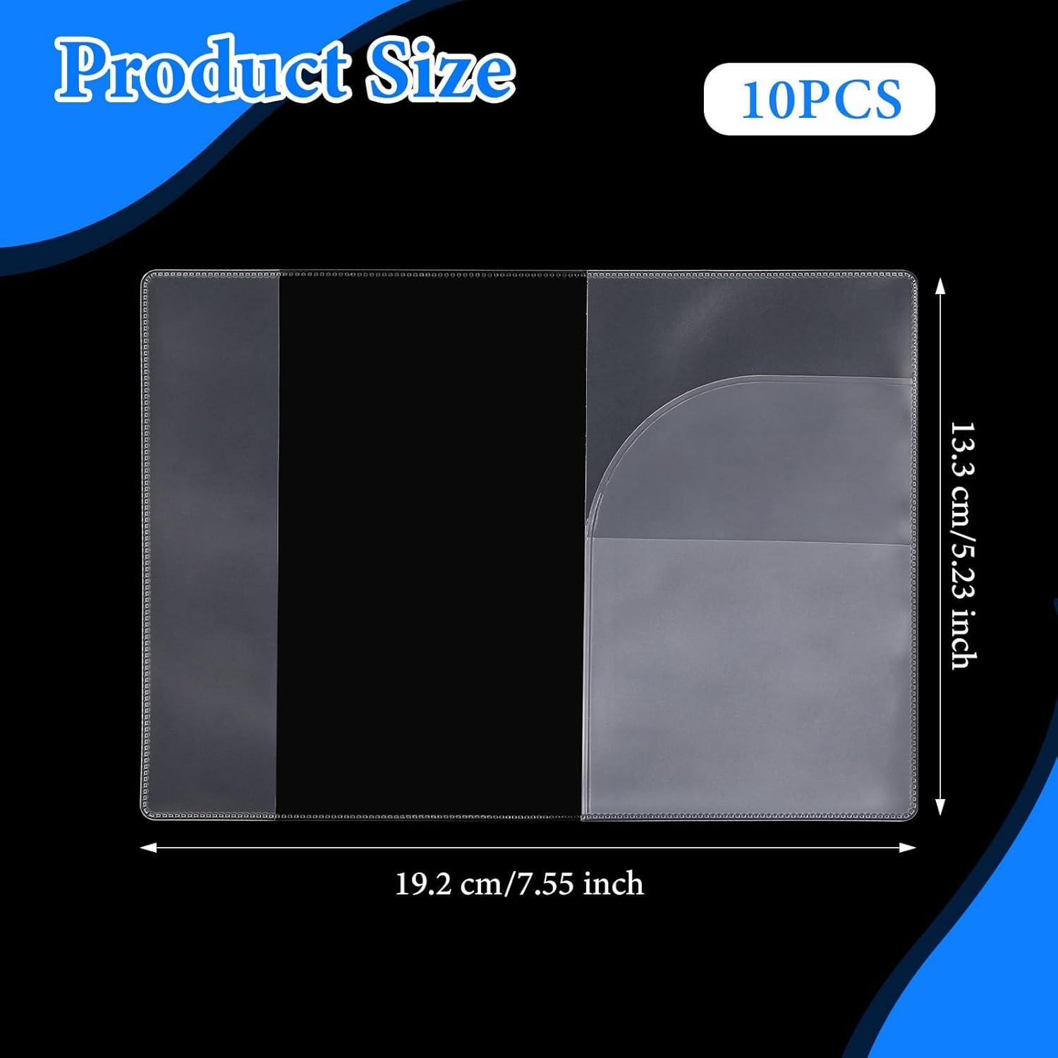 Paquete de 10 fundas de pasaporte transparentes IANFAN