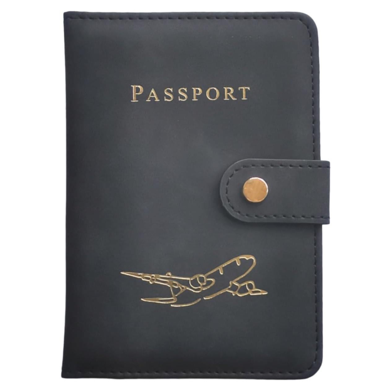 Portafolio de Pasaporte ZYAQUDEC Negro con Bloqueo RFID