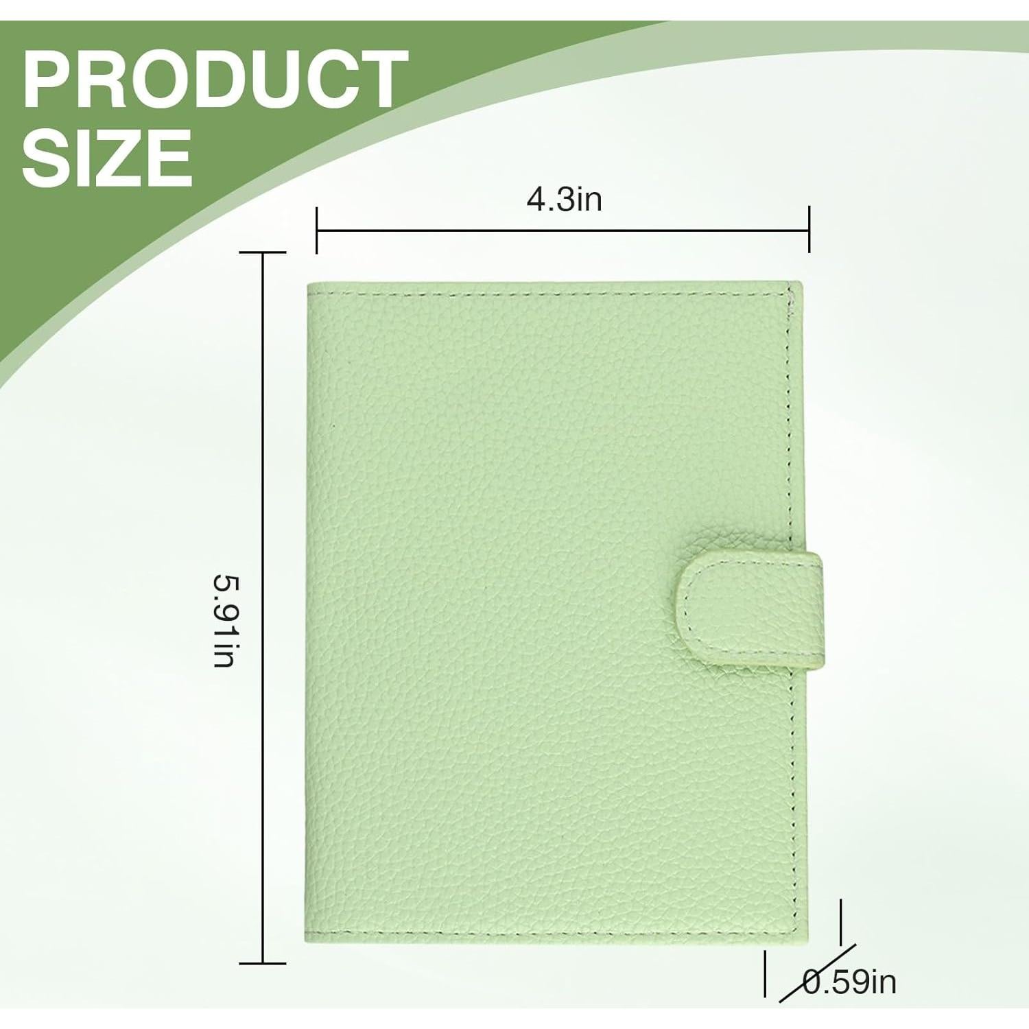 Portafolios de Pasaporte Slim OQXEJPHFN Verde Claro 15x11 cm