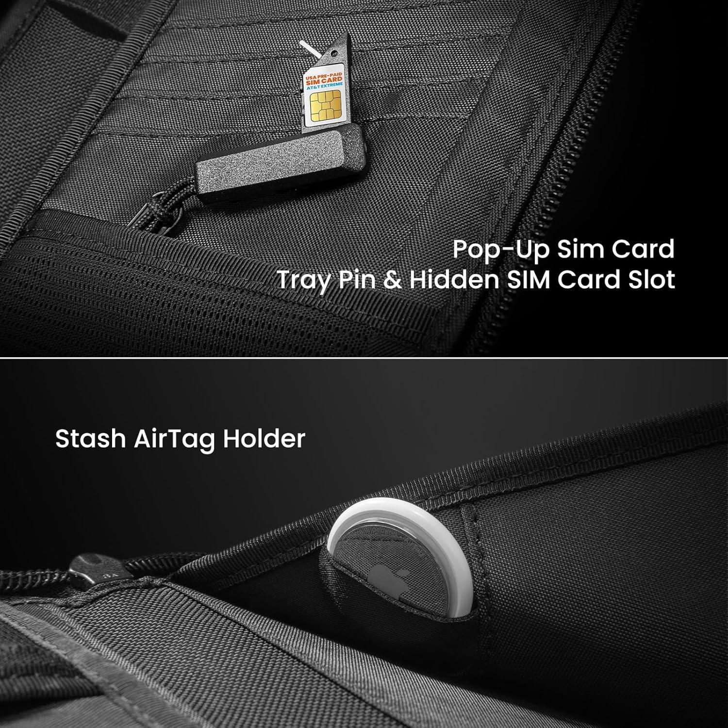 Portafolios de Pasaporte tomtoc T03 con Bloqueo RFID Negro