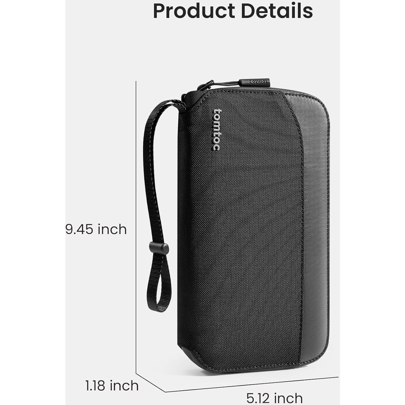 Portafolios de Pasaporte tomtoc T03 con Bloqueo RFID Negro