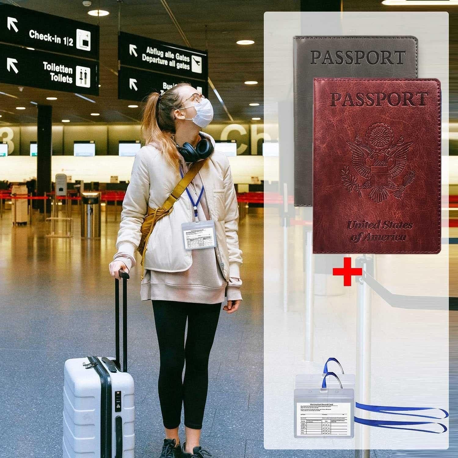 Combo Porta Pasaporte y Tarjeta de Vacunación Redify - 2 Piezas