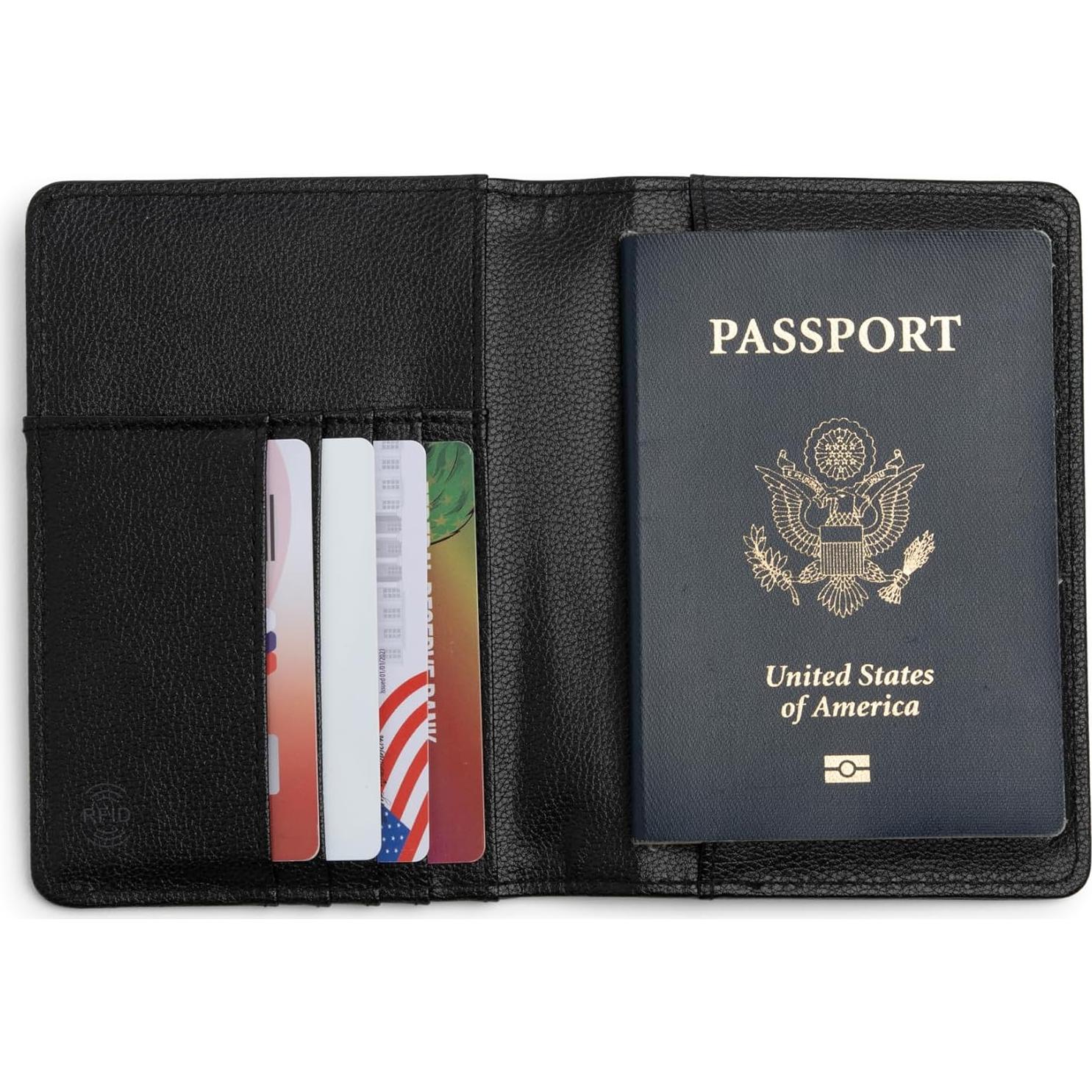 Cartera de Pasaporte Brookstone con Bloqueo RFID Negra