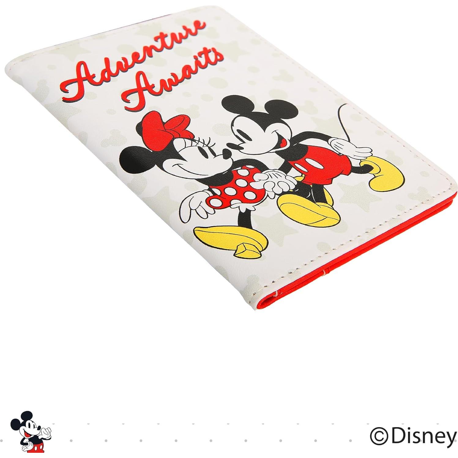 Porta Pasaporte Disney Mickey y Minnie Mouse - 13.9 cm
