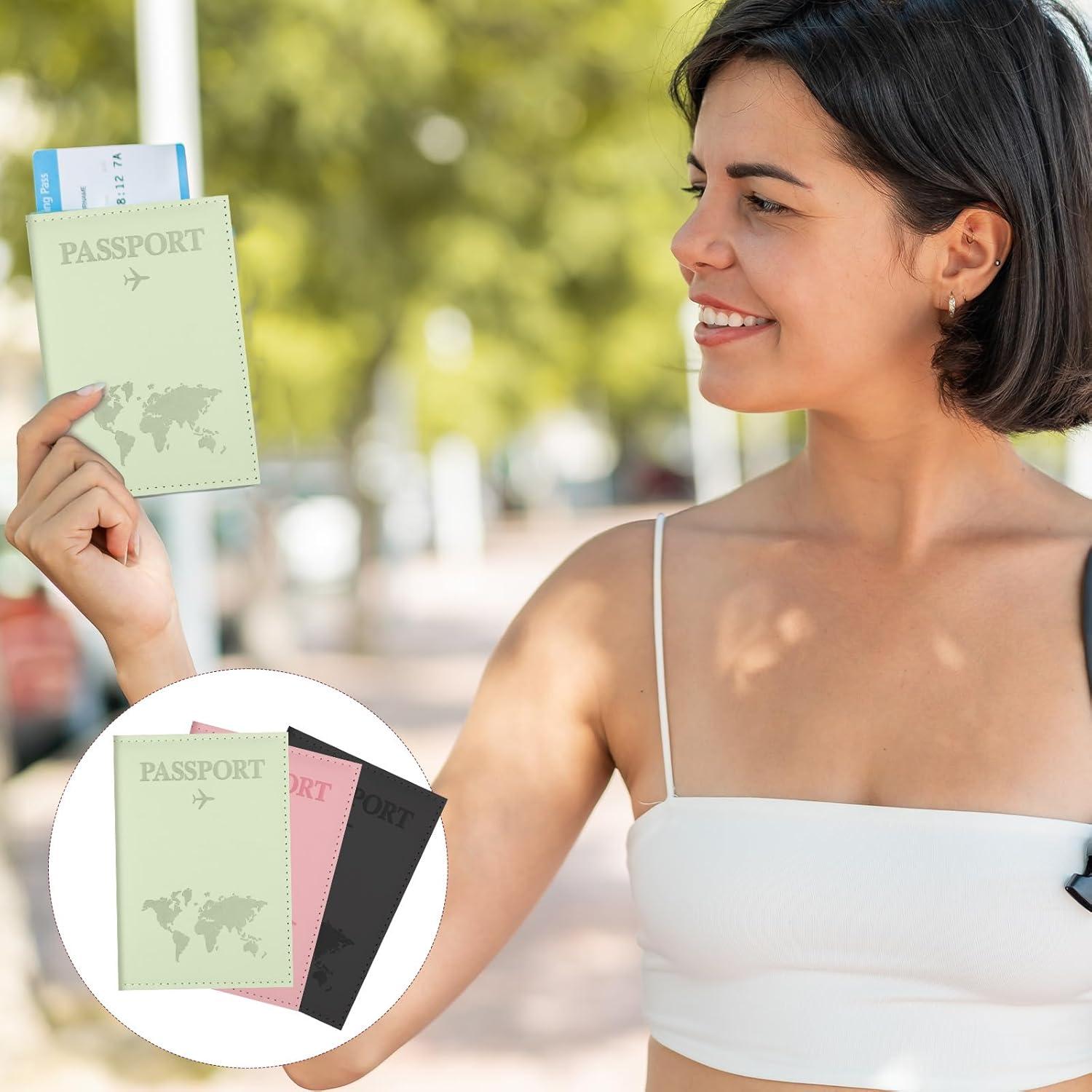 Funda de Pasaporte Qulkws 3 Pcs Ultra Delgado Unisex