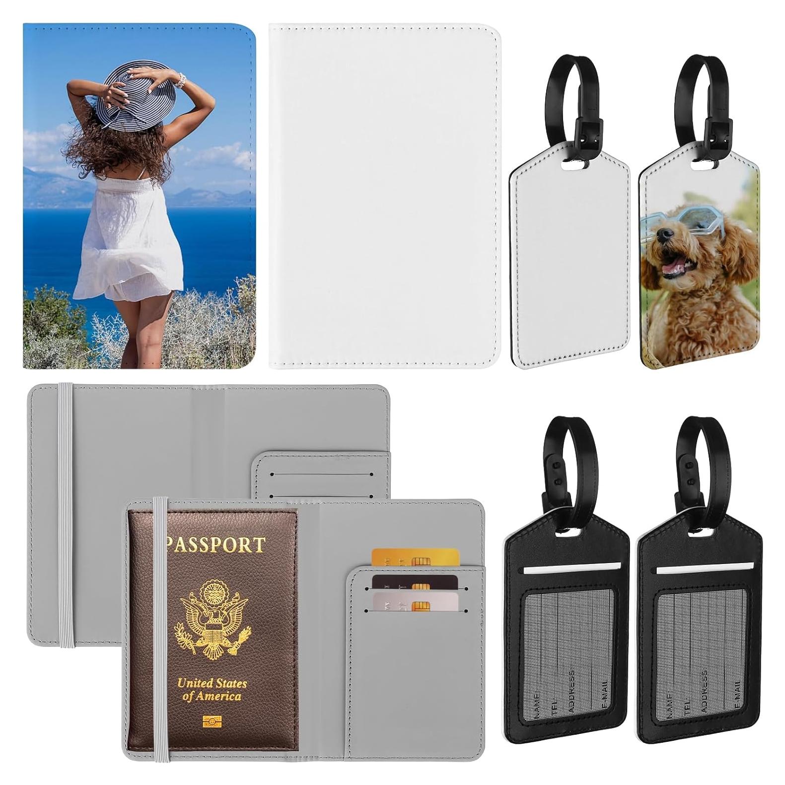 Juego de 4 Fundas de Pasaporte y Etiquetas de Equipaje XingHeUS