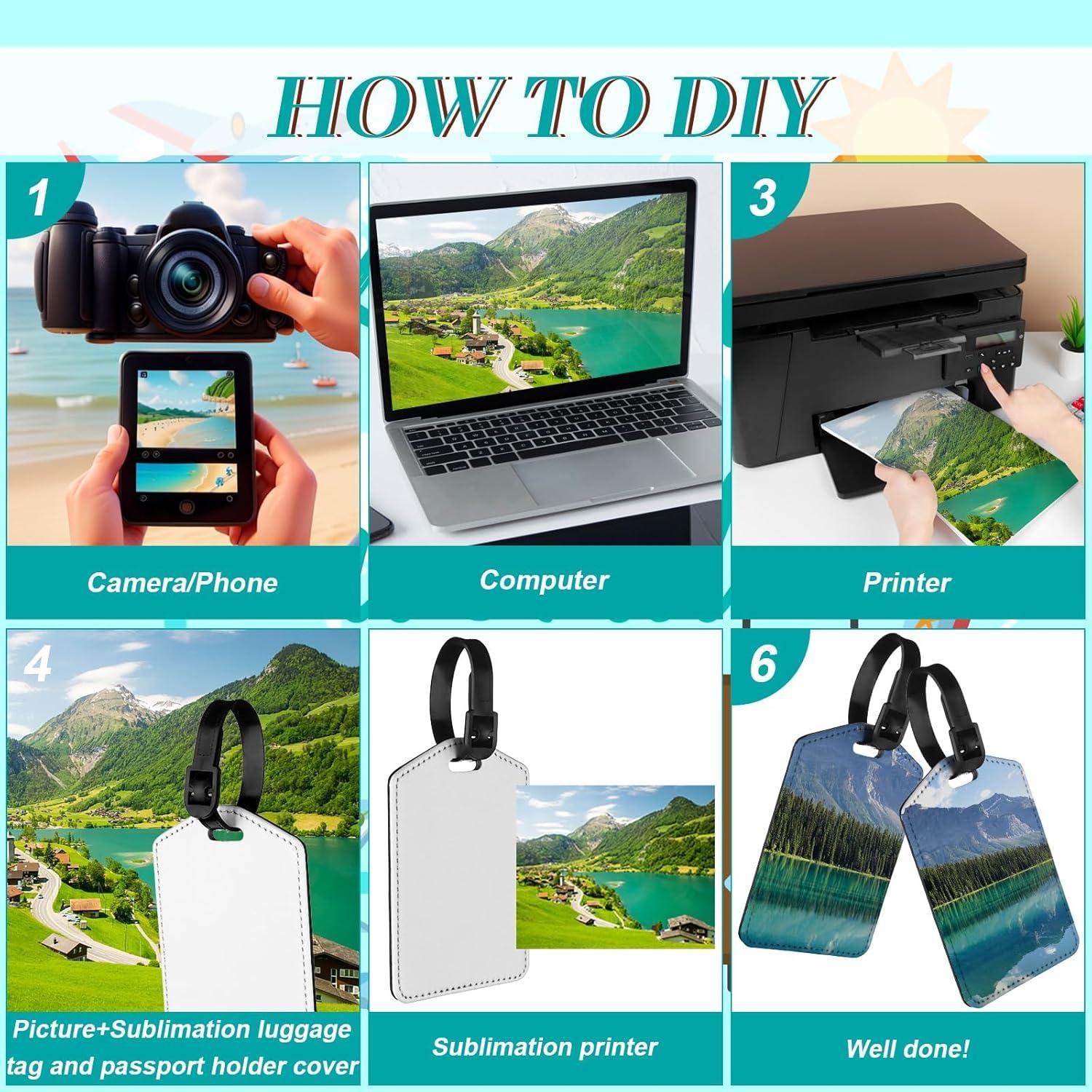 Juego de 4 Fundas de Pasaporte y Etiquetas de Equipaje XingHeUS