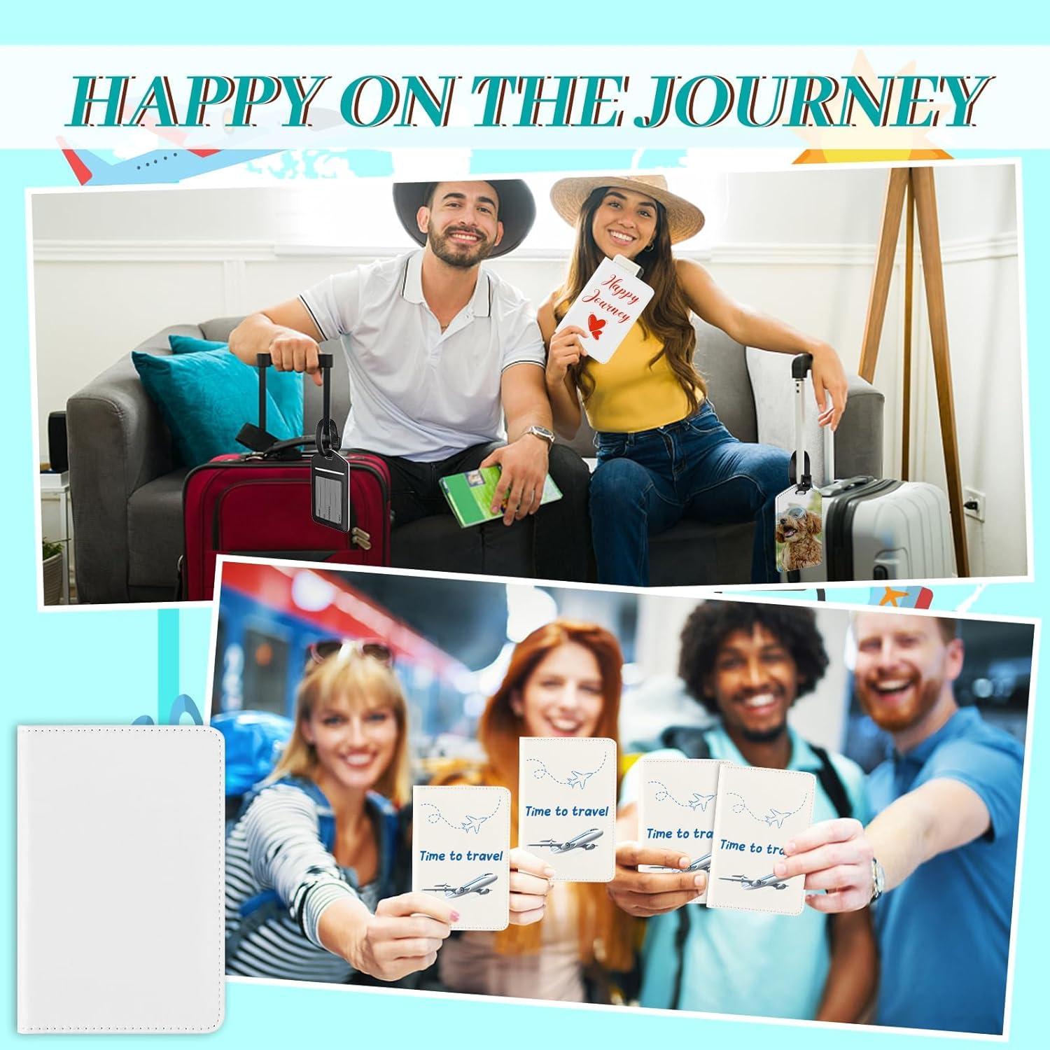 Juego de 4 Fundas de Pasaporte y Etiquetas de Equipaje XingHeUS