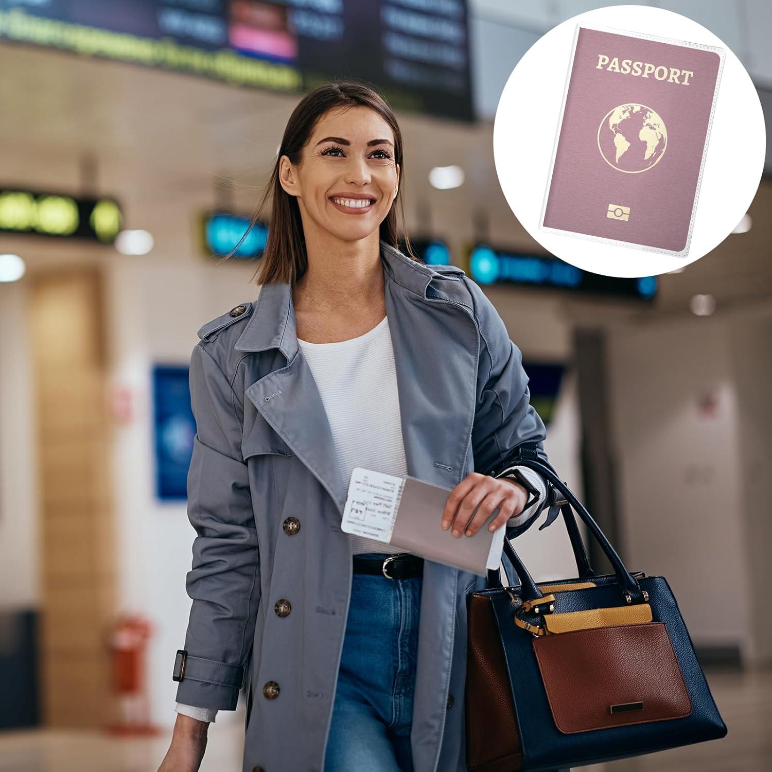 Paquete de 10 Fundas de Pasaporte Transparentes Fyntave