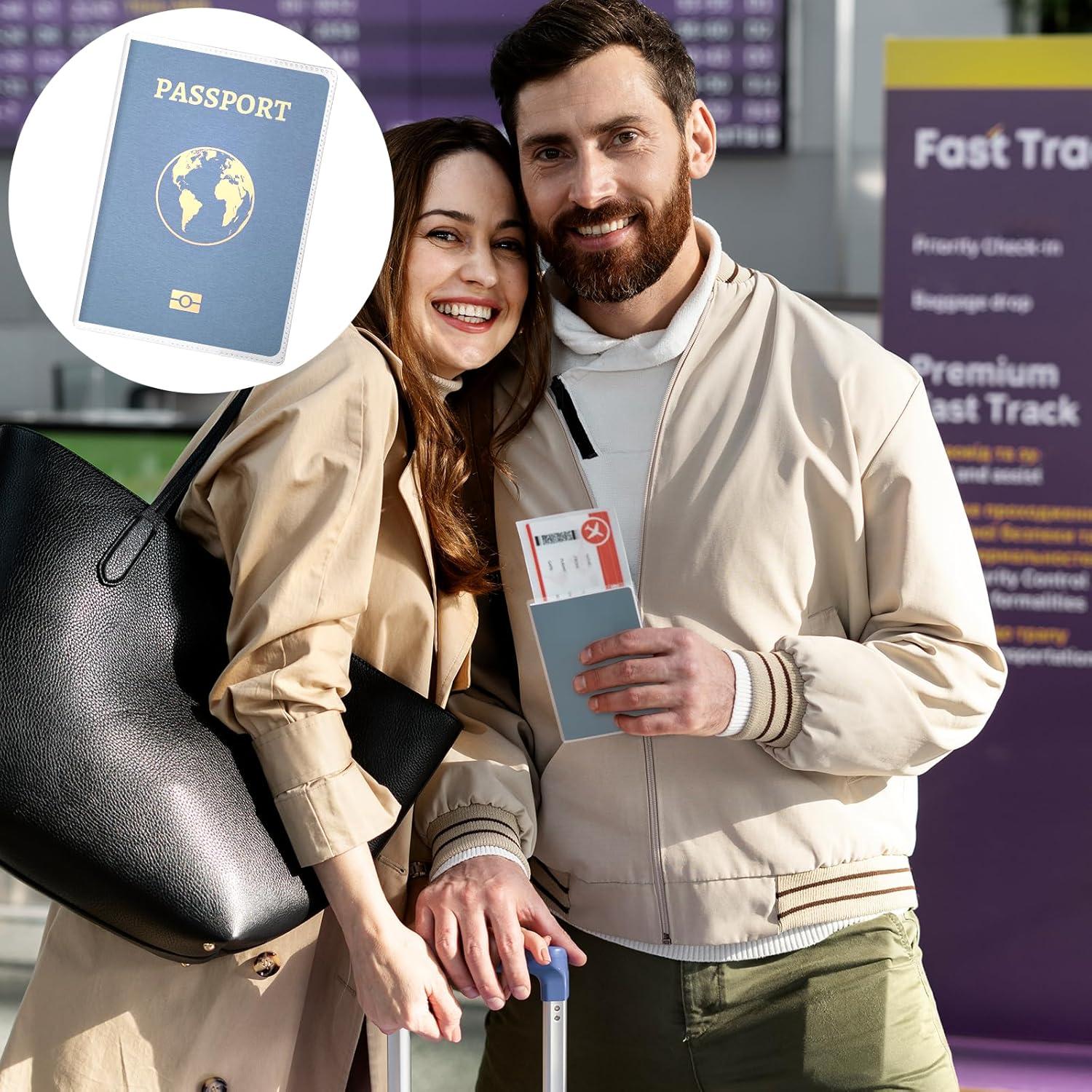 Paquete de 10 Fundas de Pasaporte Transparentes Fyntave