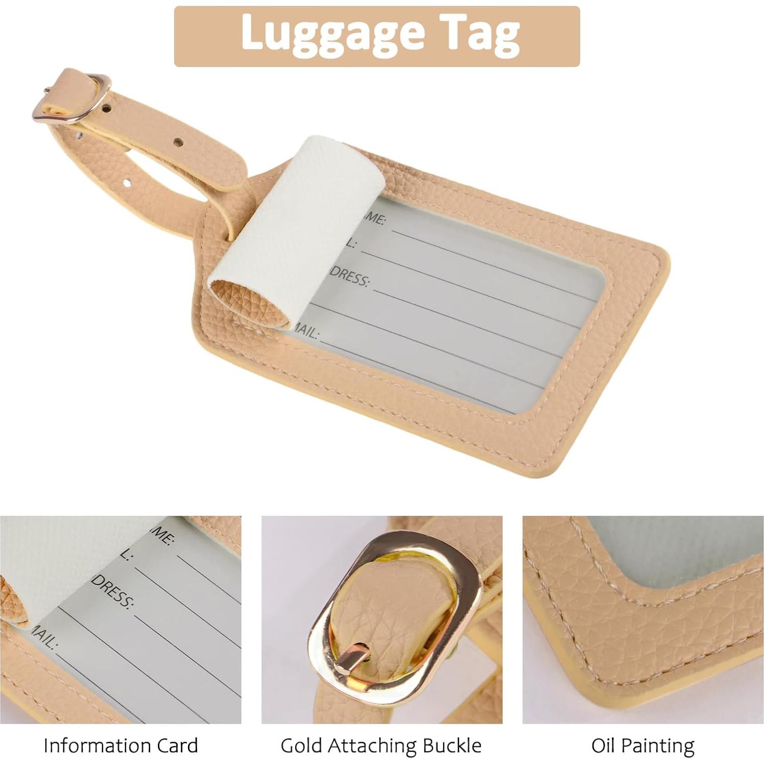 Portafolio de Pasaporte RFID NNAKAPAKA Beige Organizador 15.24x10.16cm