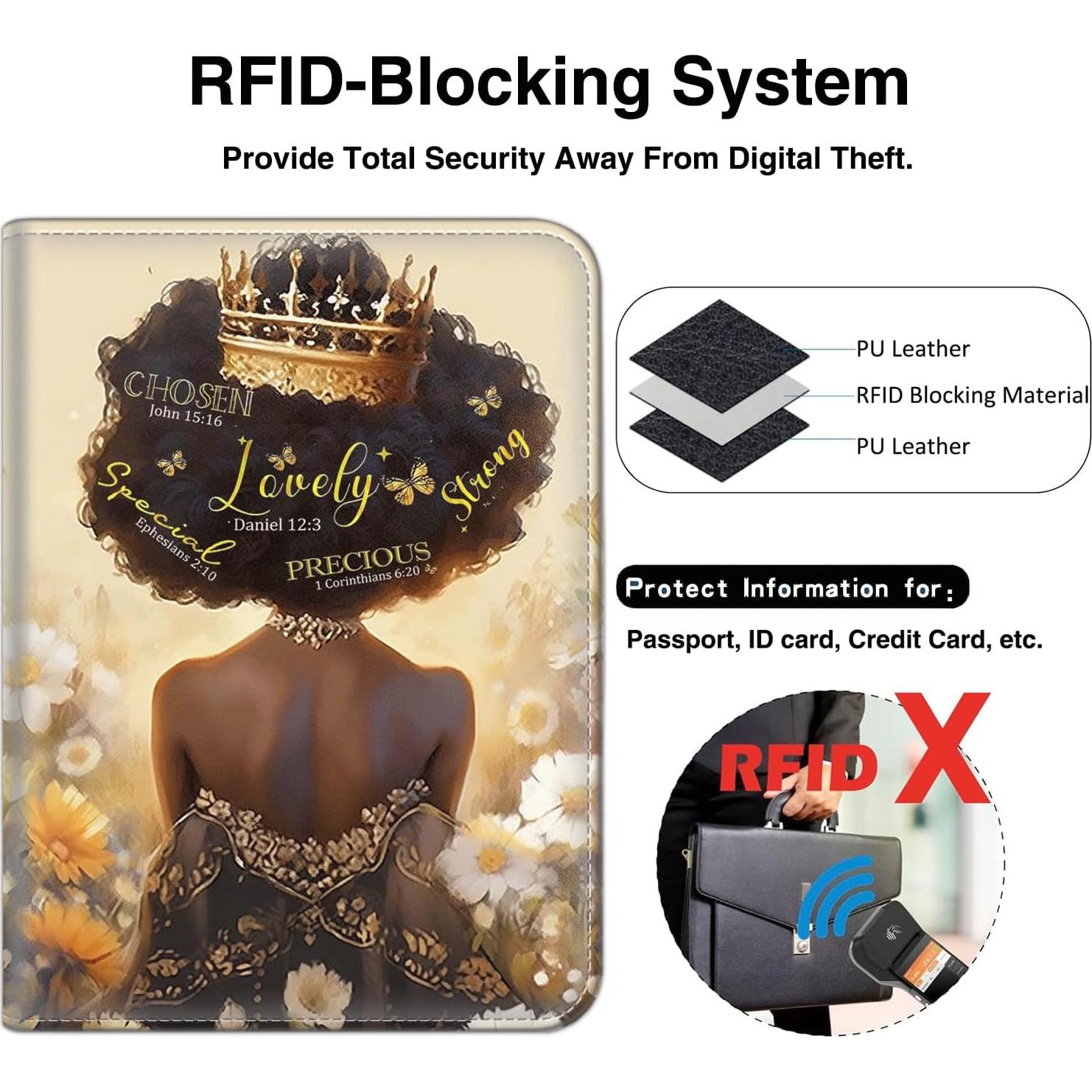 Portafolio de Pasaporte SOMFUAKA con Bloqueo RFID y Etiquetas