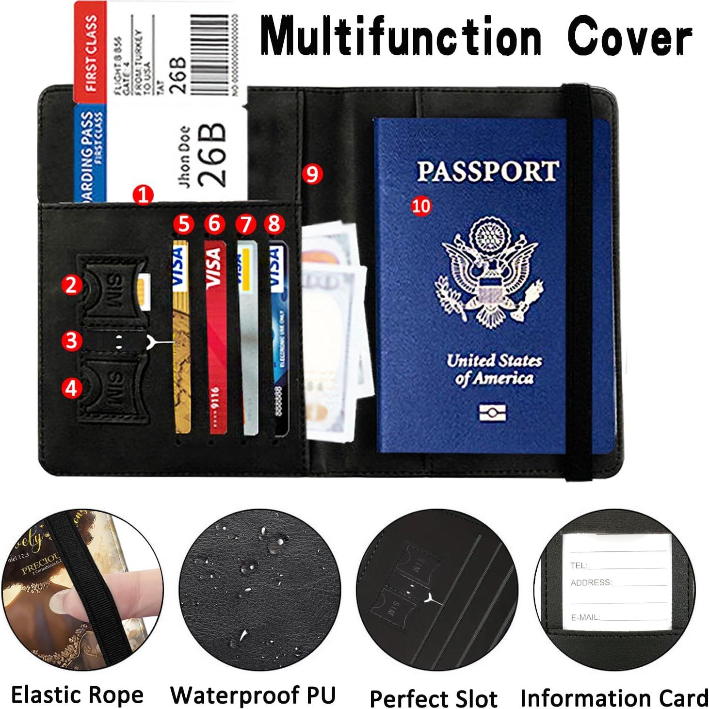 Portafolio de Pasaporte SOMFUAKA con Bloqueo RFID y Etiquetas