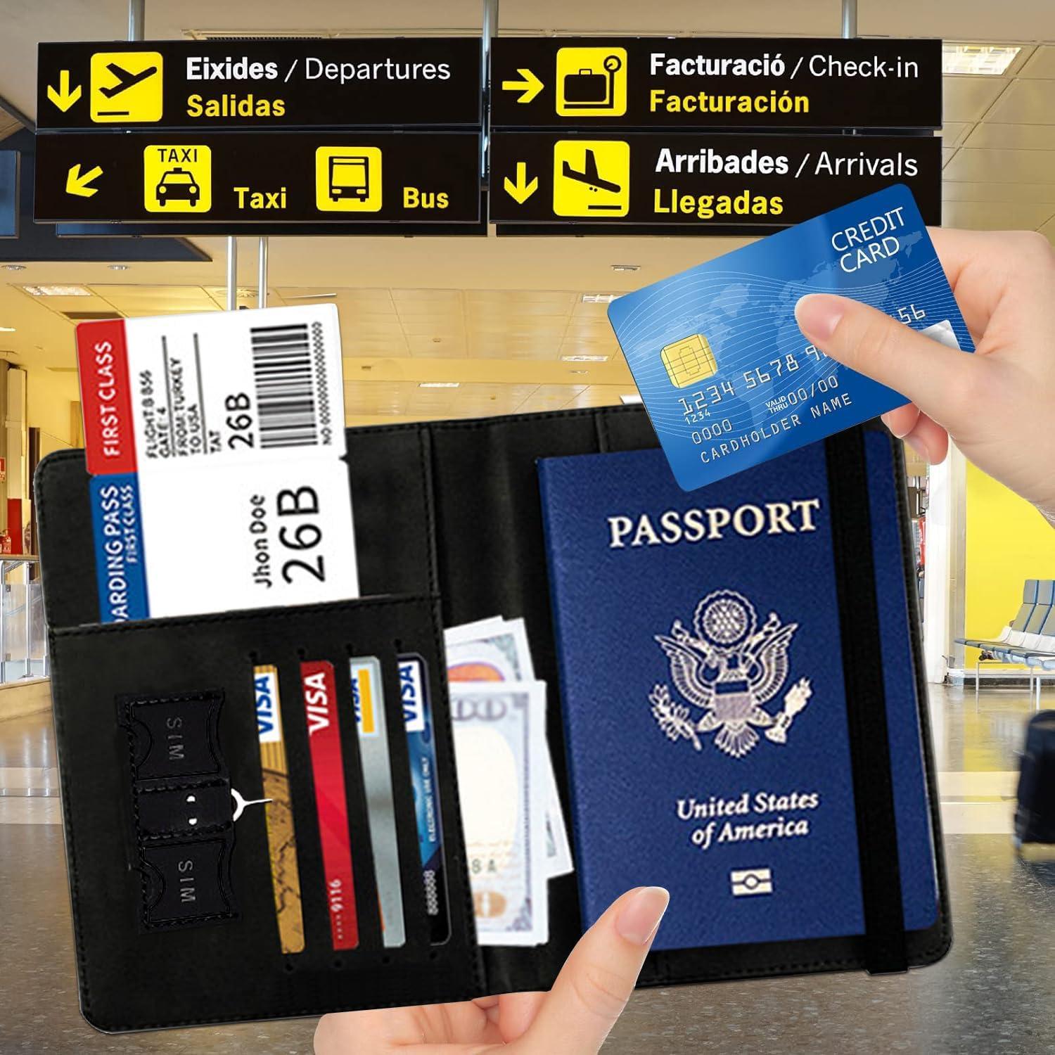 Portafolio de Pasaporte SOMFUAKA con Bloqueo RFID y Etiquetas