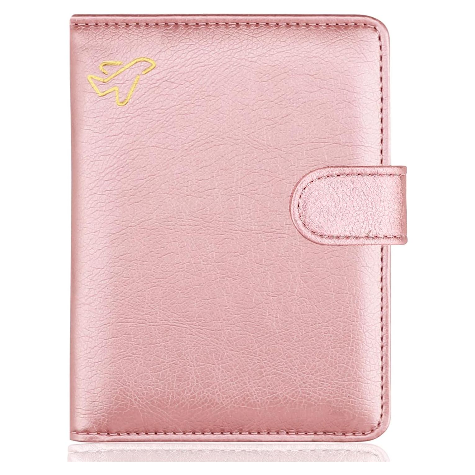 Funda de Pasaporte WALNEW RFID con Hebilla Magnética