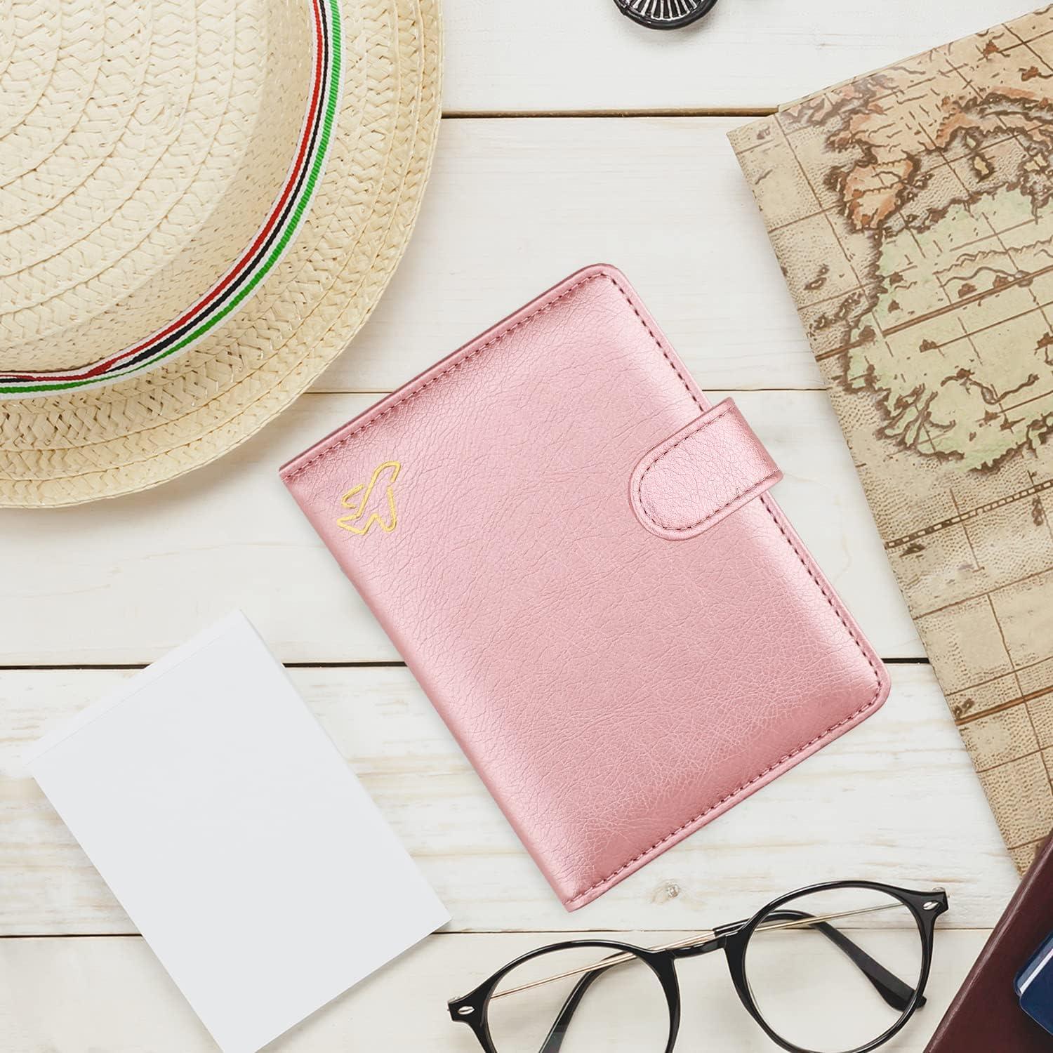 Funda de Pasaporte WALNEW RFID con Hebilla Magnética