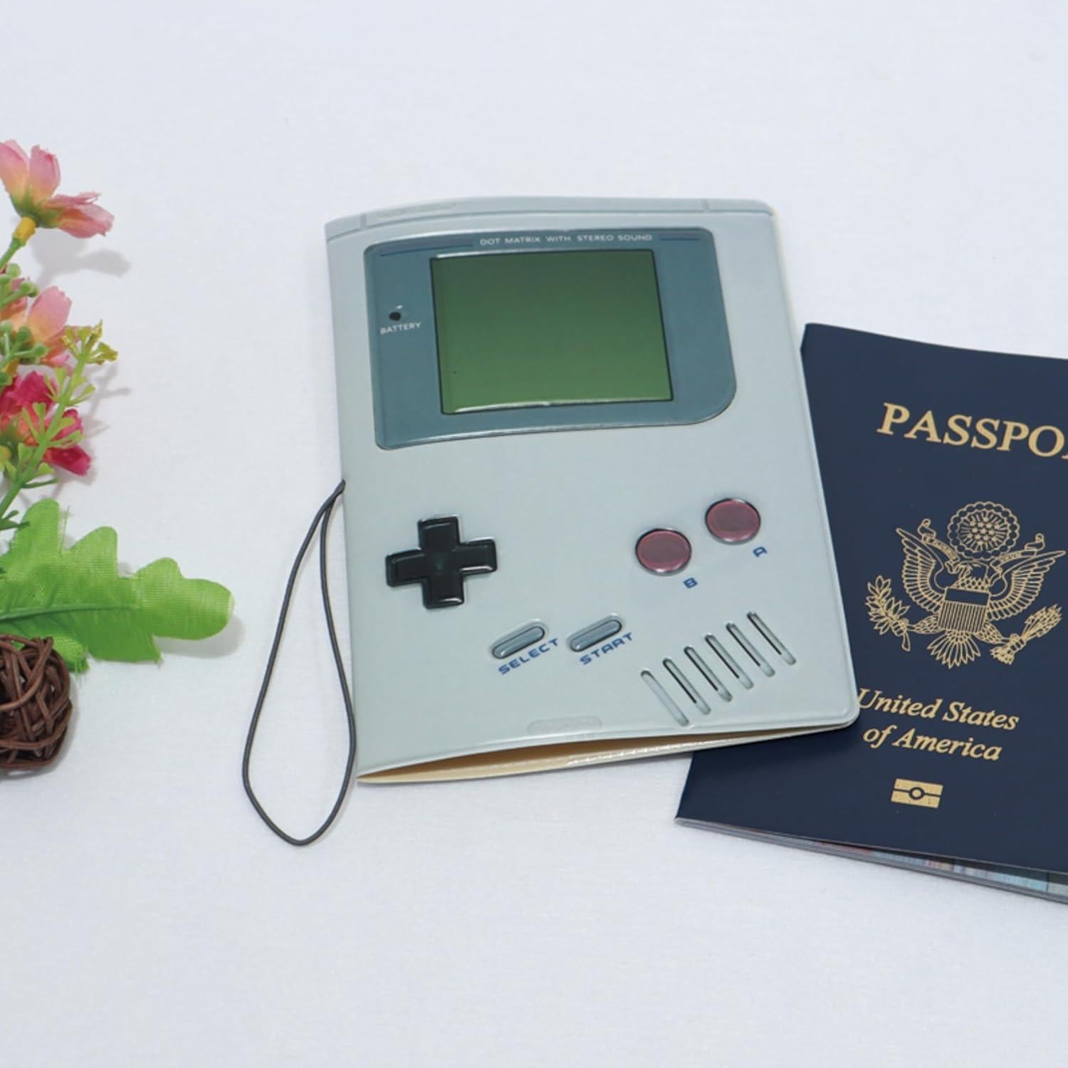 Porta Pasaporte Retro Heyuan, Diseño Consola de Juego, Compacto