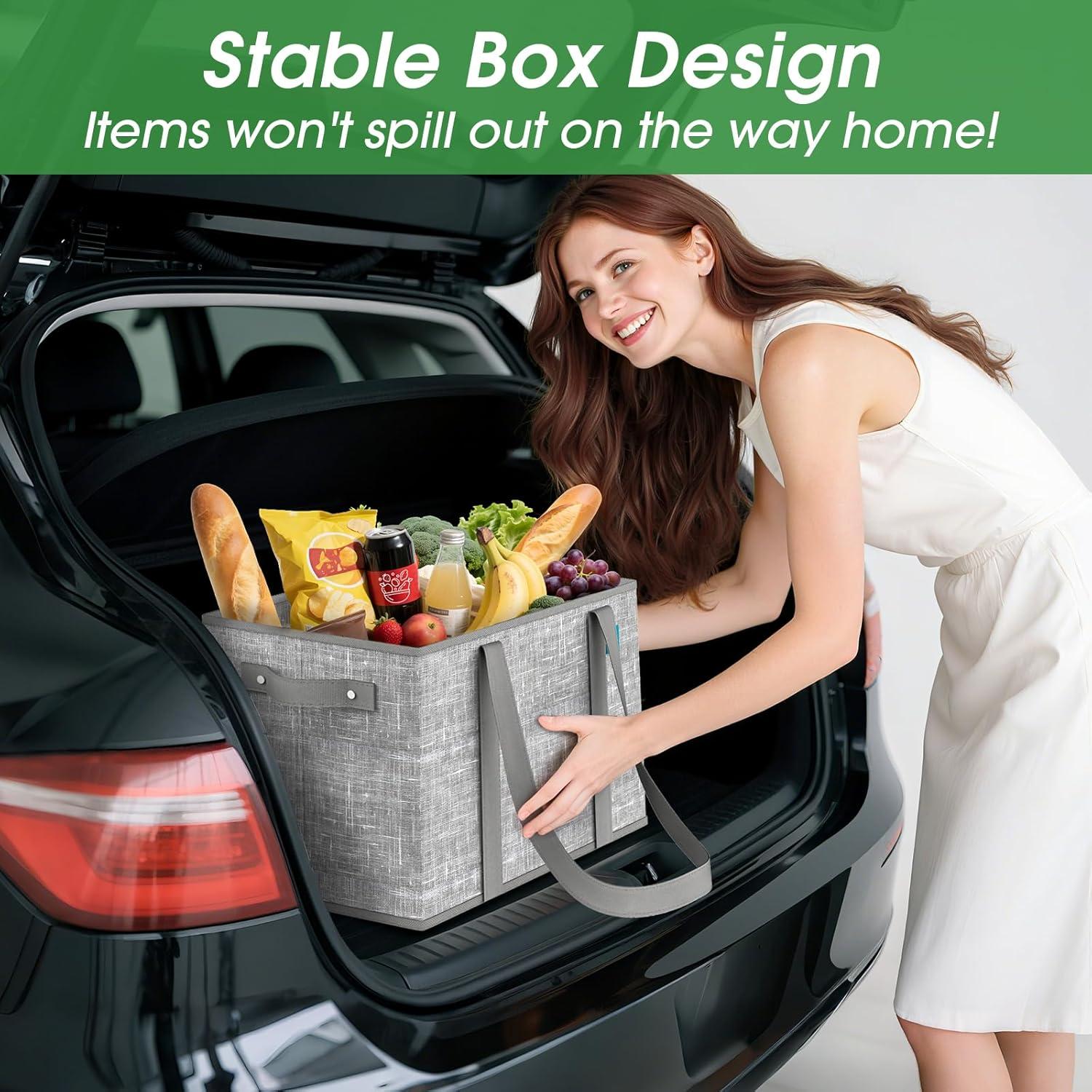 Bolsas de Compras Reutilizables Fab Totes 3 PCS Gris 23L