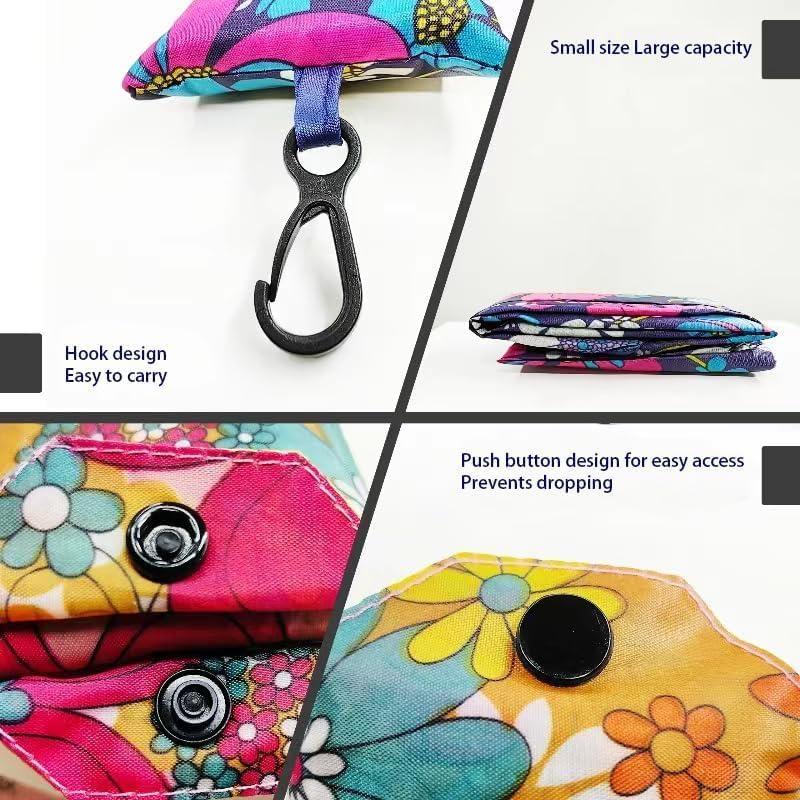 6 Bolsas de Compras Reutilizables Plegables PENGJINYU Ecológicas