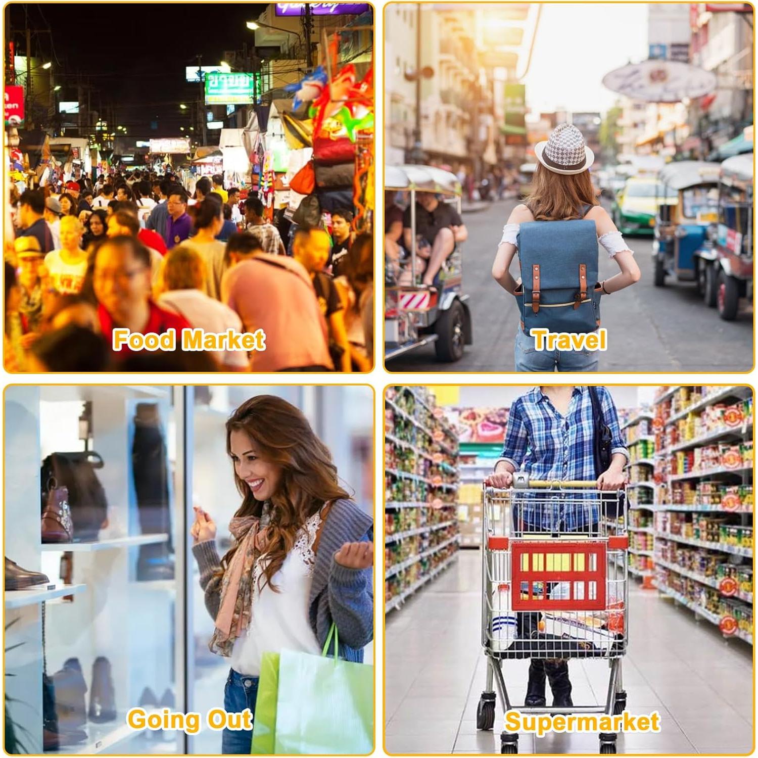 6 Bolsas de Compras Reutilizables Plegables PENGJINYU Ecológicas