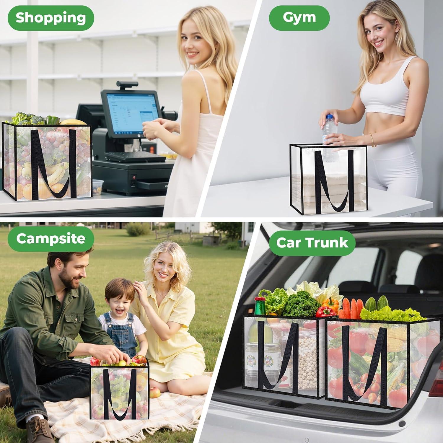 Paquete de 4 Bolsas de Compras Reutilizables SmartTrends 33L