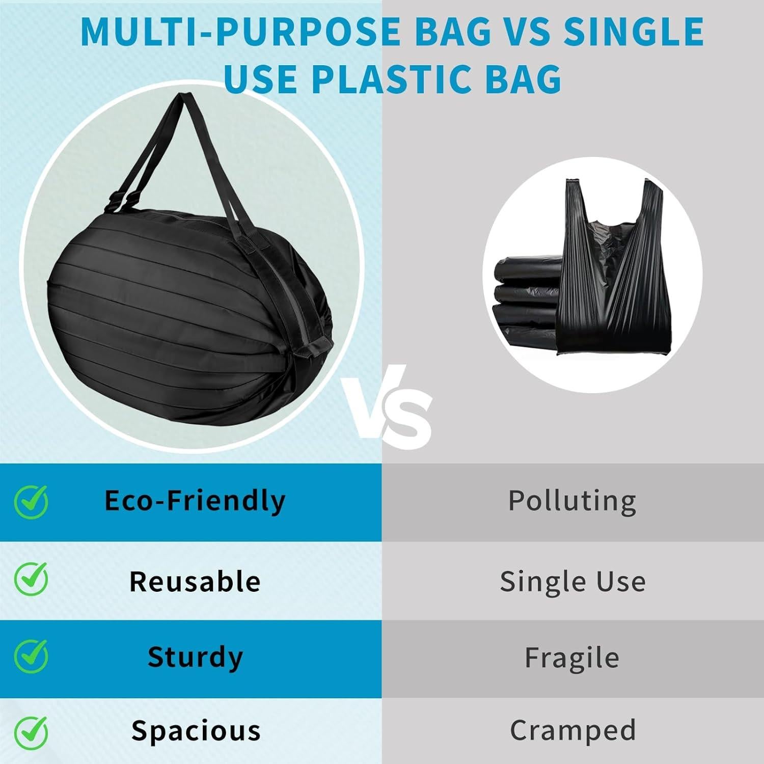 Bolsa de Compras Plegable Yonage Oxford 15 kg 72.1x45.7 cm