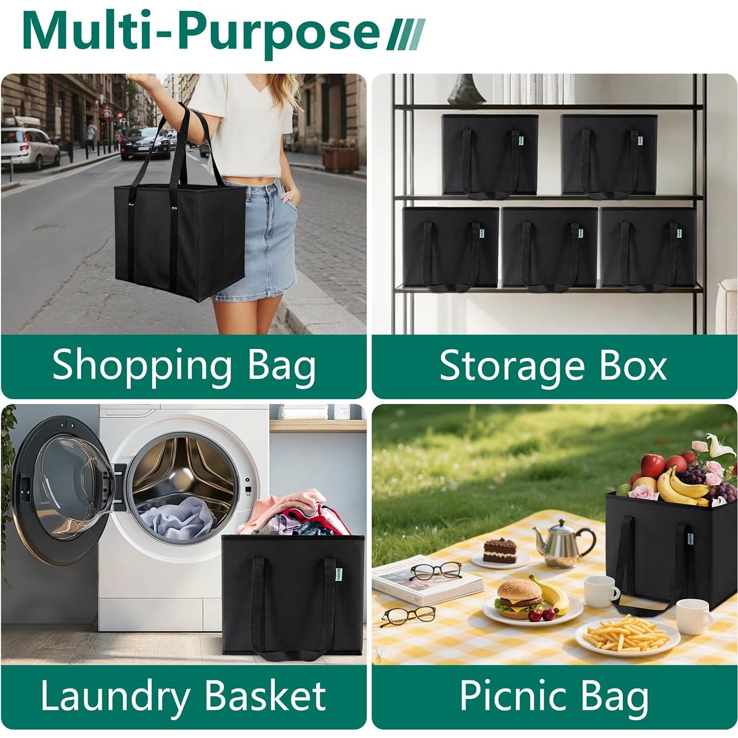 Bolsas de Compras Reutilizables TidyNestly 4 Piezas 32L