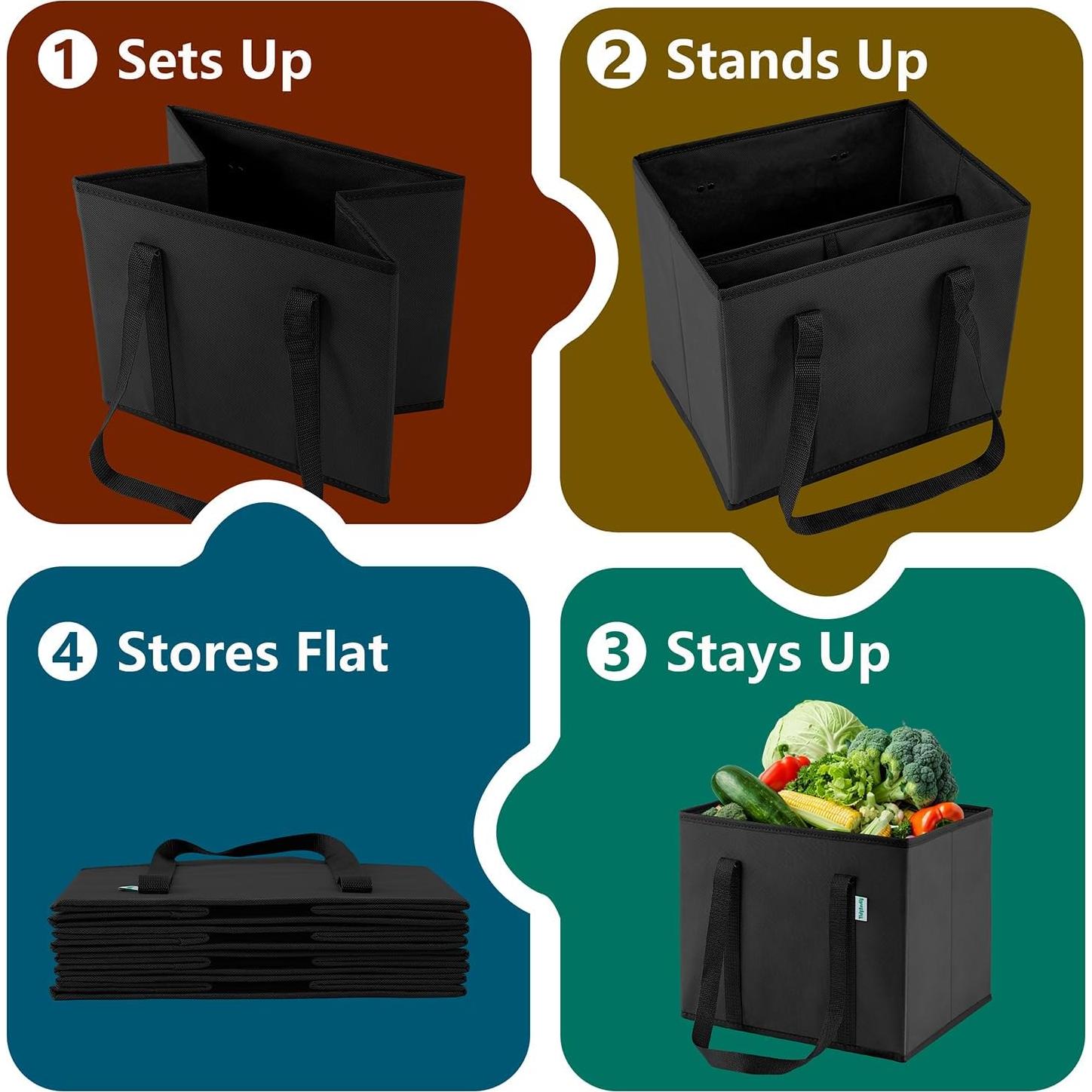 Bolsas de Compras Reutilizables TidyNestly 4 Piezas 32L