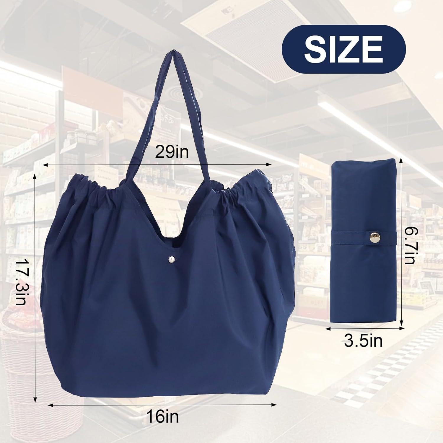 Bolsas de Compras Reutilizables Ecológicas Azul 20kg Plegables