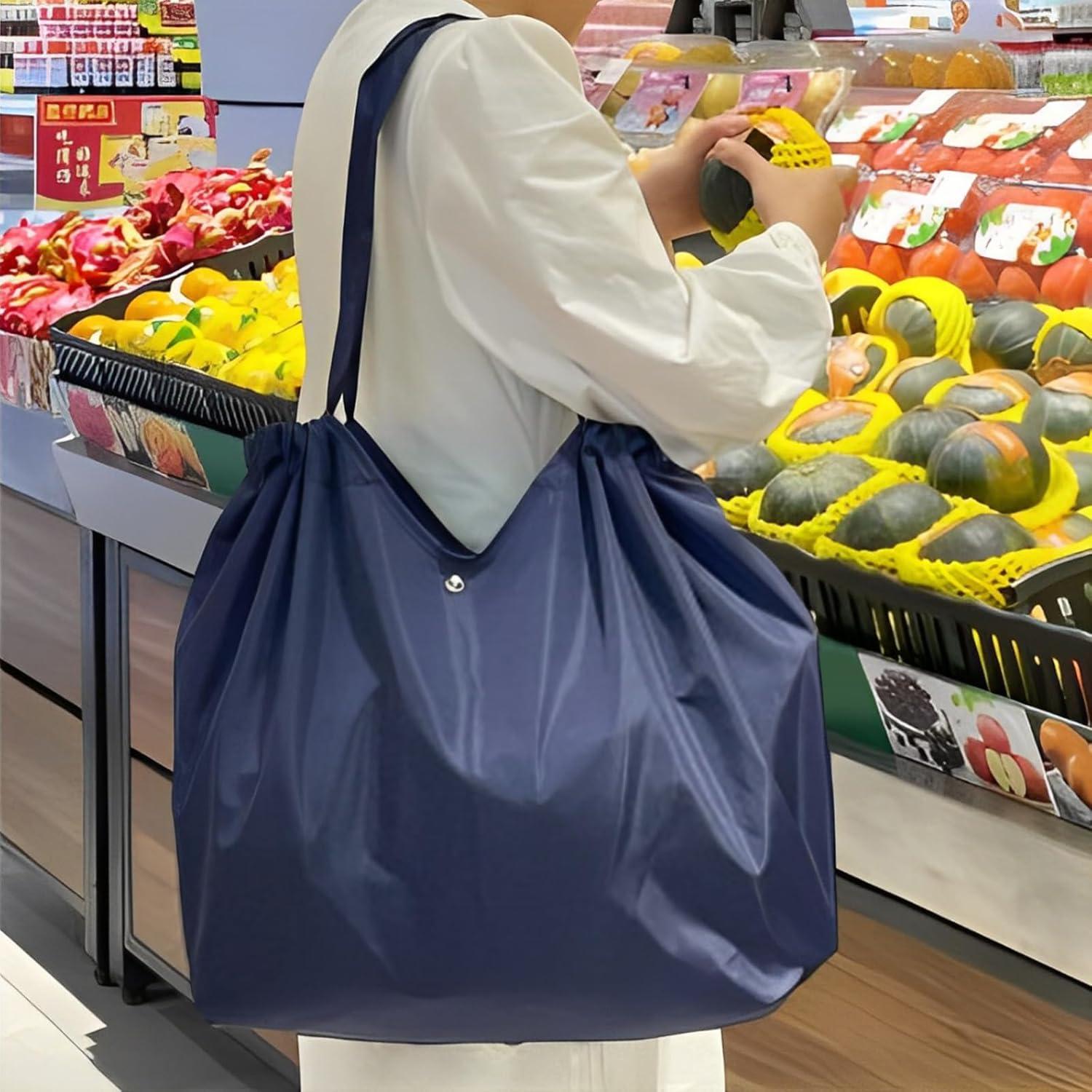 Bolsas de Compras Reutilizables Ecológicas Azul 20kg Plegables