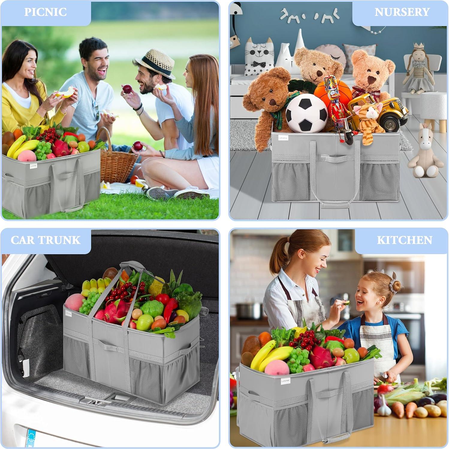 Bolsa de Compras Reutilizable LUVHOMEE Extra Grande 54L