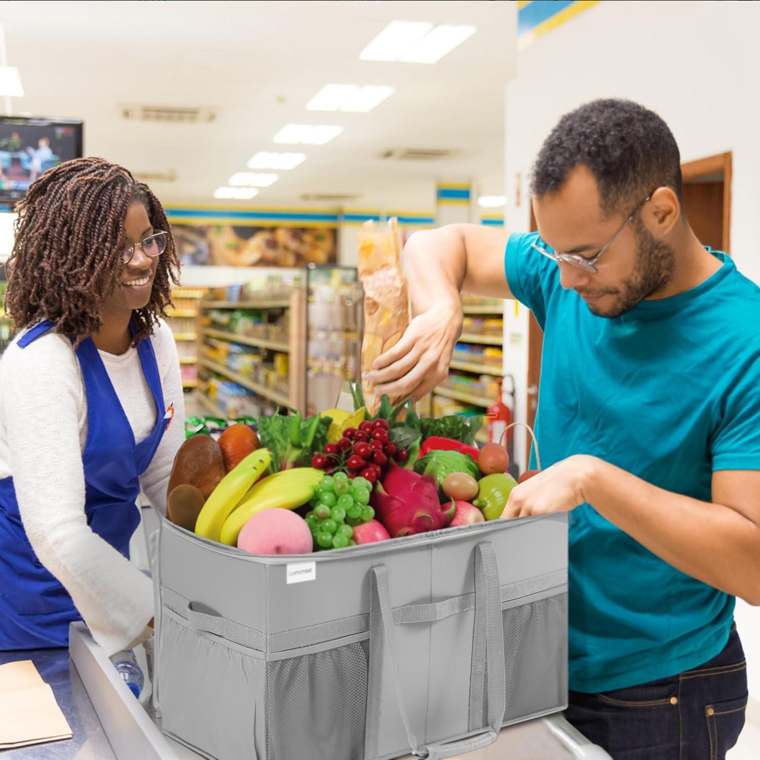 Bolsa de Compras Reutilizable LUVHOMEE Extra Grande 54L