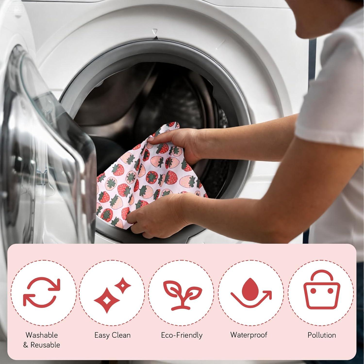 2 Bolsas de Compras Reutilizables YBEATY Plegables Rosa