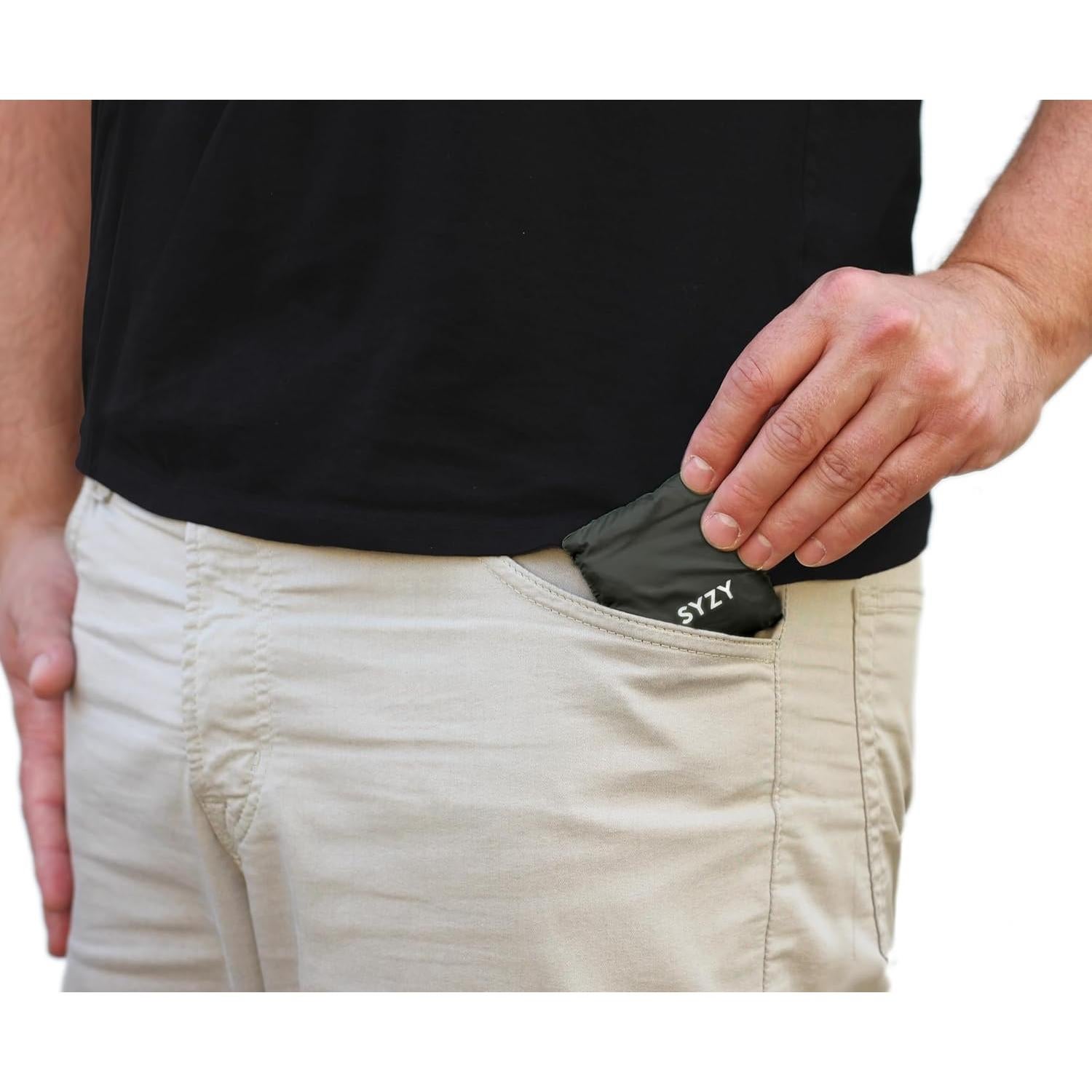 Bolsa de Compras Plegable XL SYZY - Soporta 31.75 kg, Negra