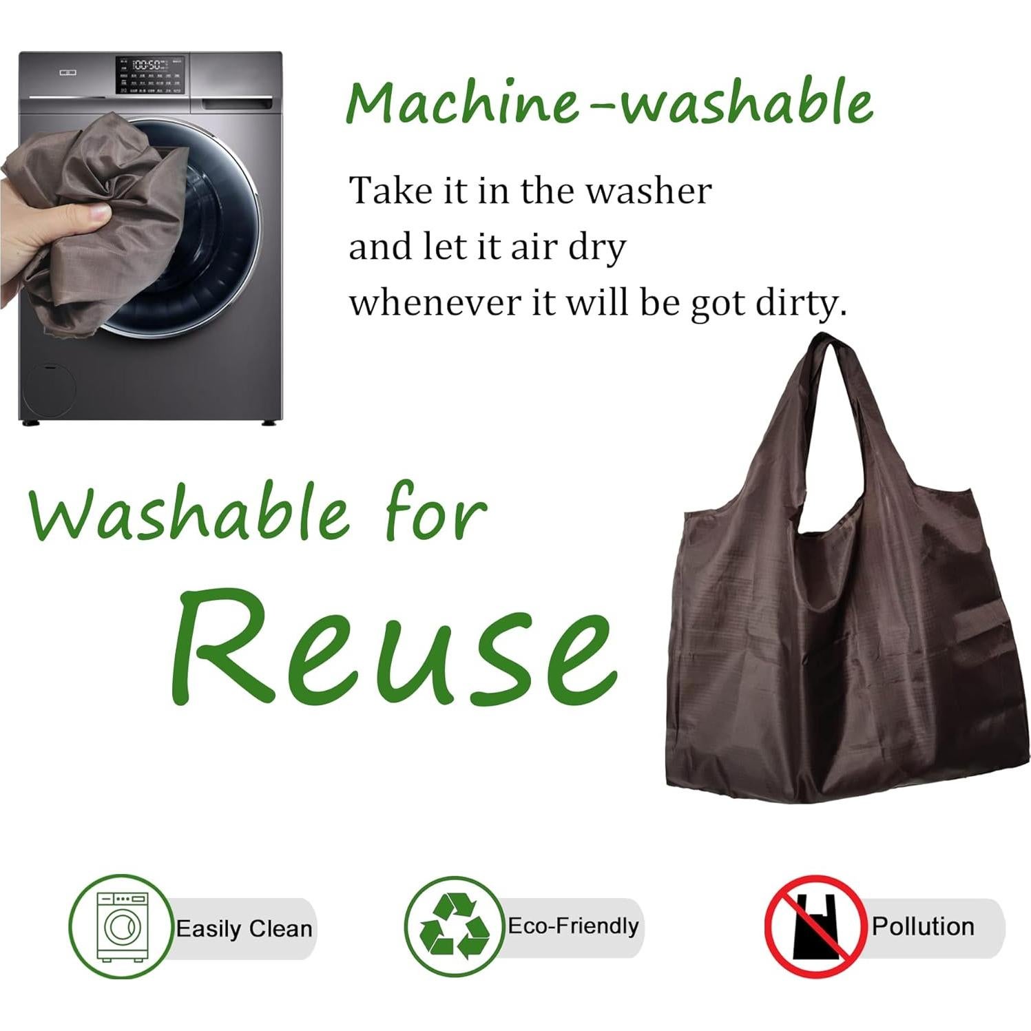 Bolsas de Compras Reutilizables Evohyah Grande Marrón 22.68 kg