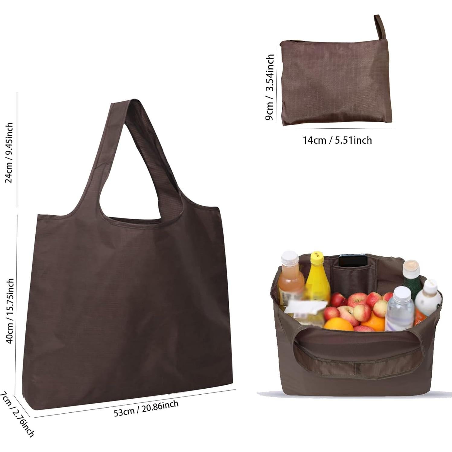 Bolsas de Compras Reutilizables Evohyah Grande Marrón 22.68 kg