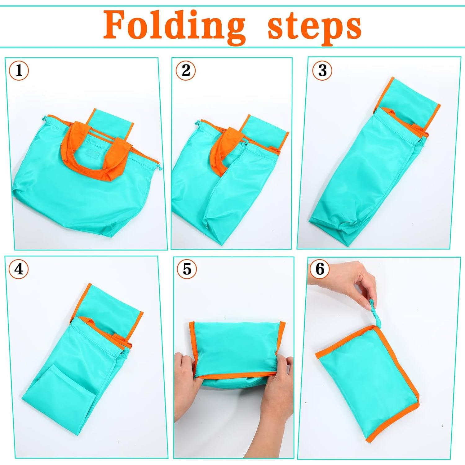 Paquete de 4 Bolsas de Compras Reutilizables MAQUITA 50.8x40.6cm