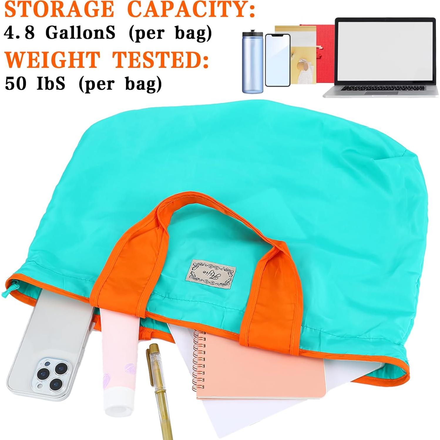 Paquete de 4 Bolsas de Compras Reutilizables MAQUITA 50.8x40.6cm