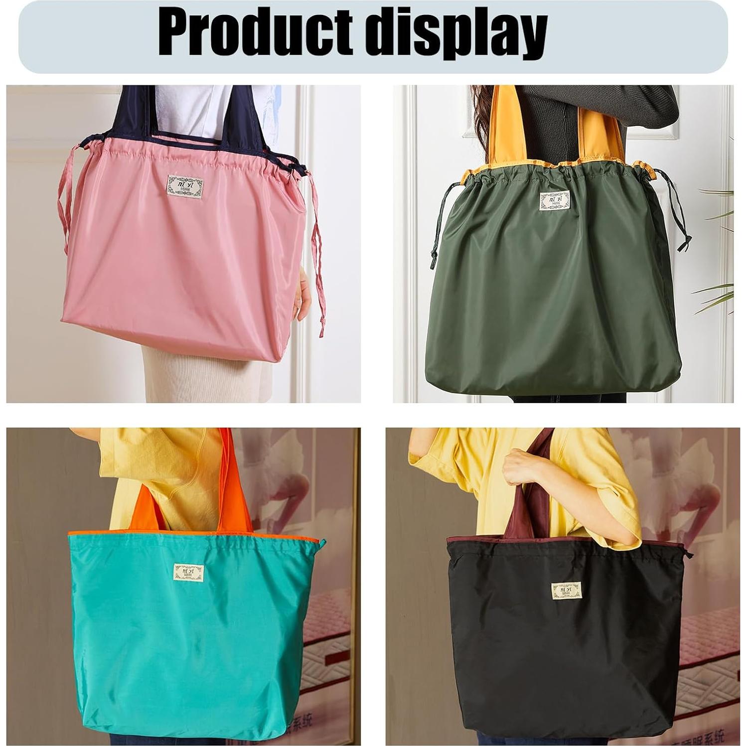 Paquete de 4 Bolsas de Compras Reutilizables XKE-X 24L