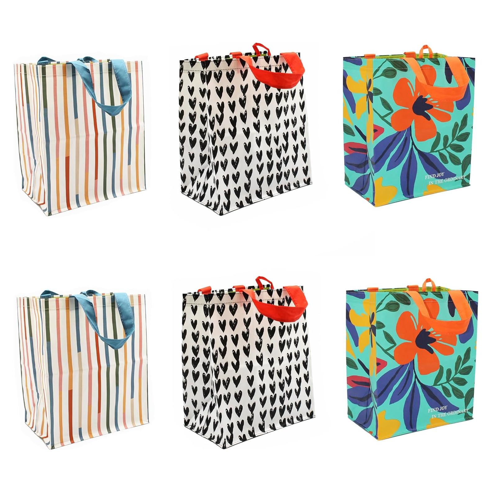 Bolsas de Compras Reutilizables Earthwise 6 Piezas 36.8x21x33cm