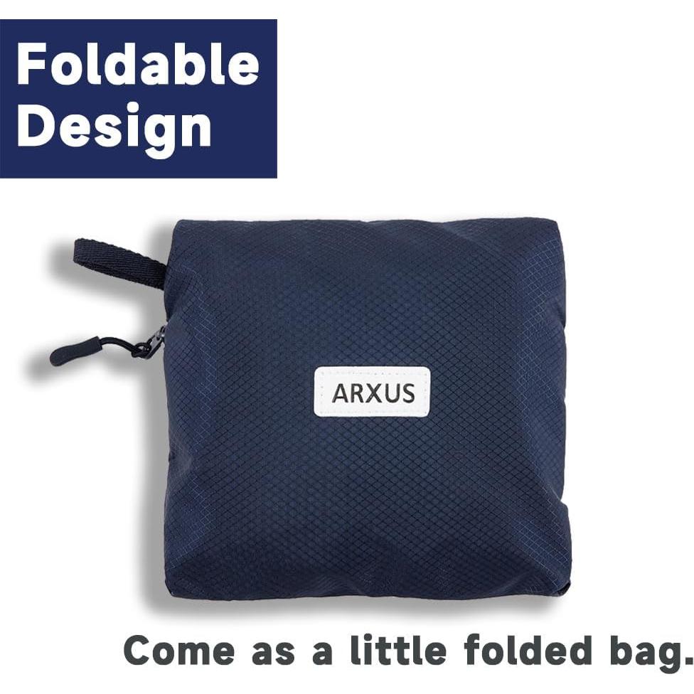 Bolsa de viaje Arxus plegable 25L resistente al agua azul marino
