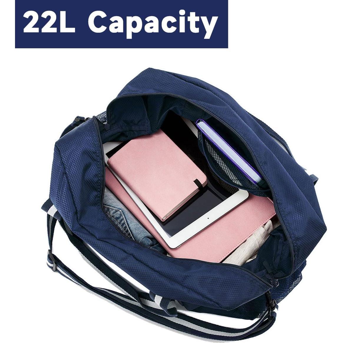 Bolsa de viaje Arxus plegable 25L resistente al agua azul marino