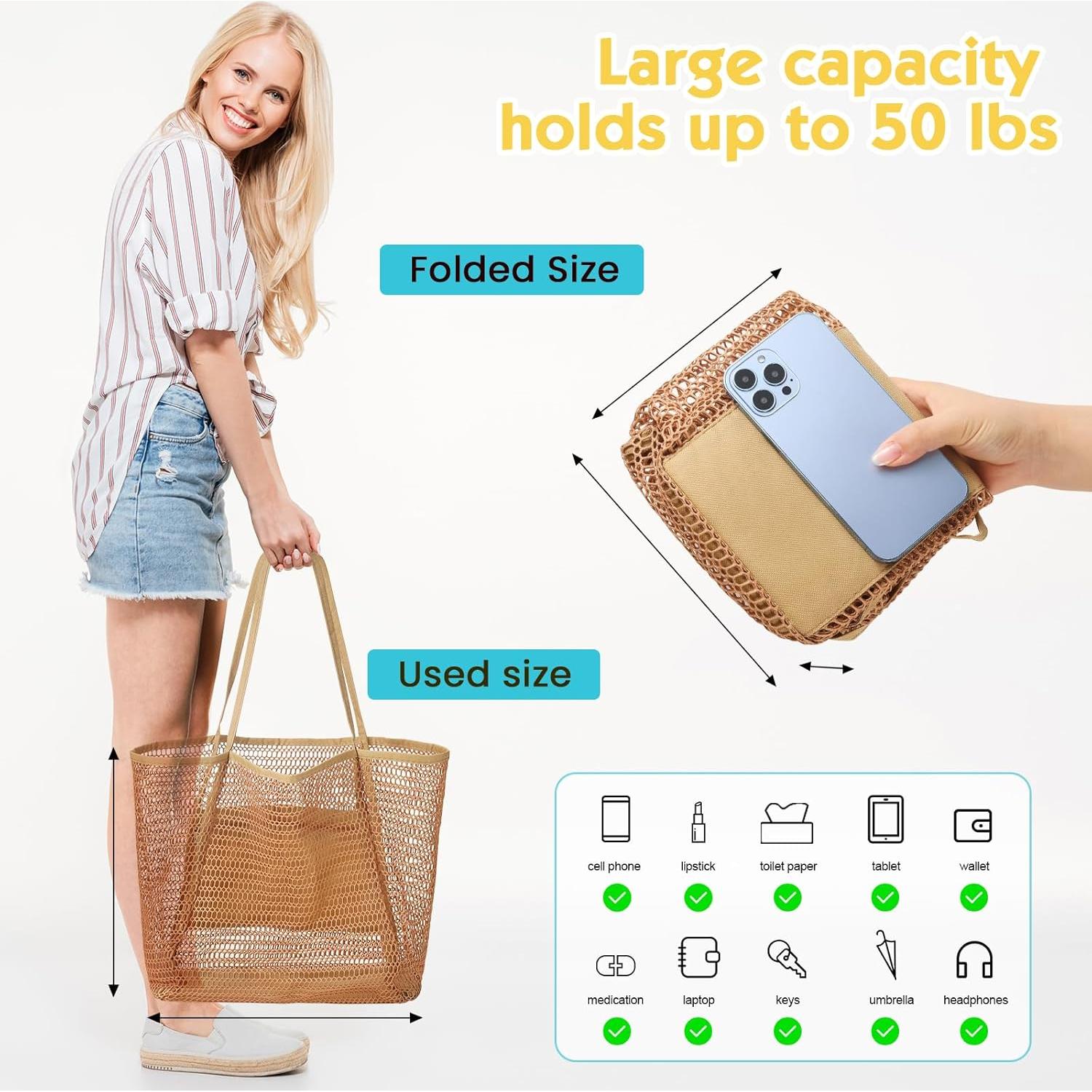 Set de 3 Bolsas de Playa Impermeables 23L para Mujeres - Nylon