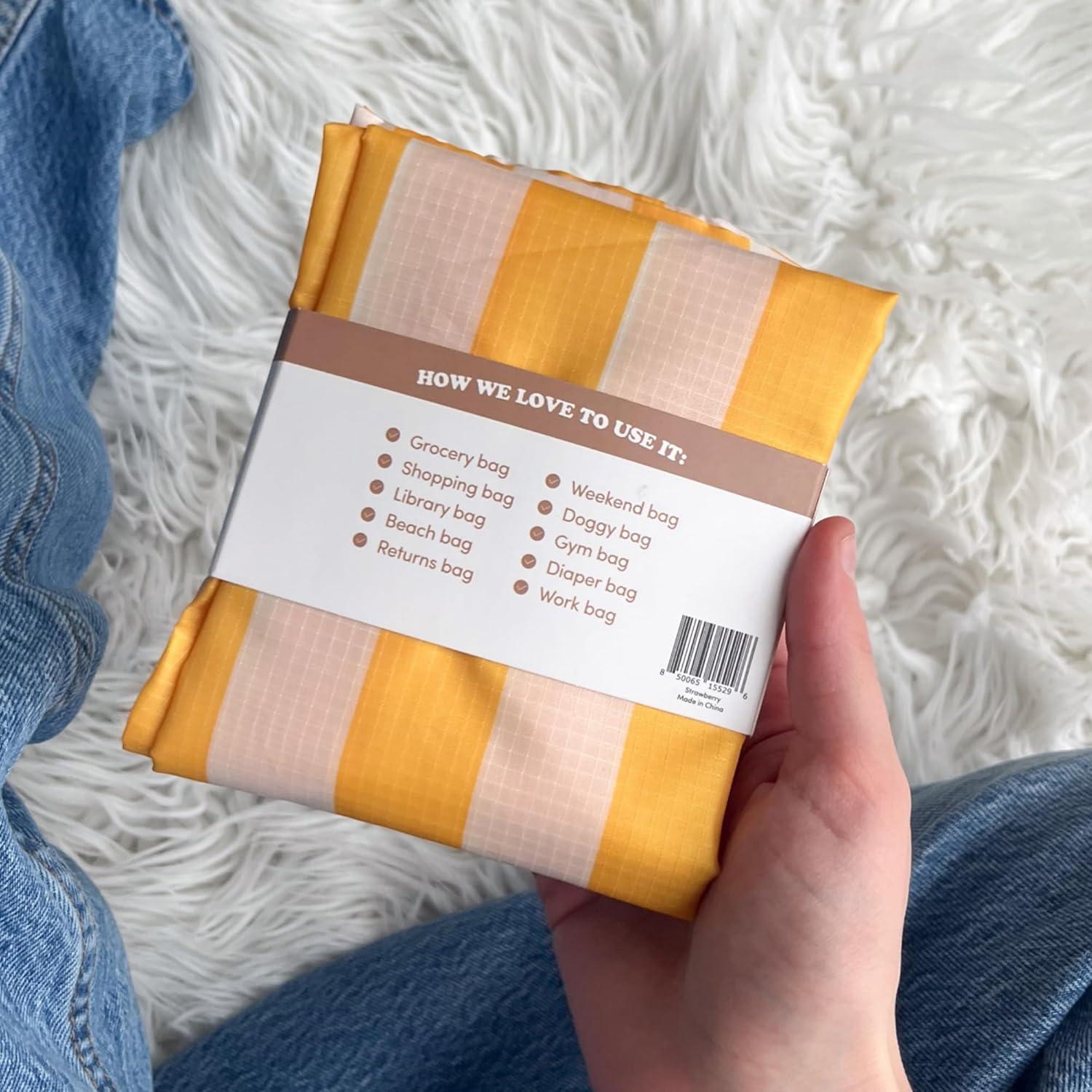 Bolsa Reutilizable Ecológica Papaya - Paquete de 3 Crema Pistacho