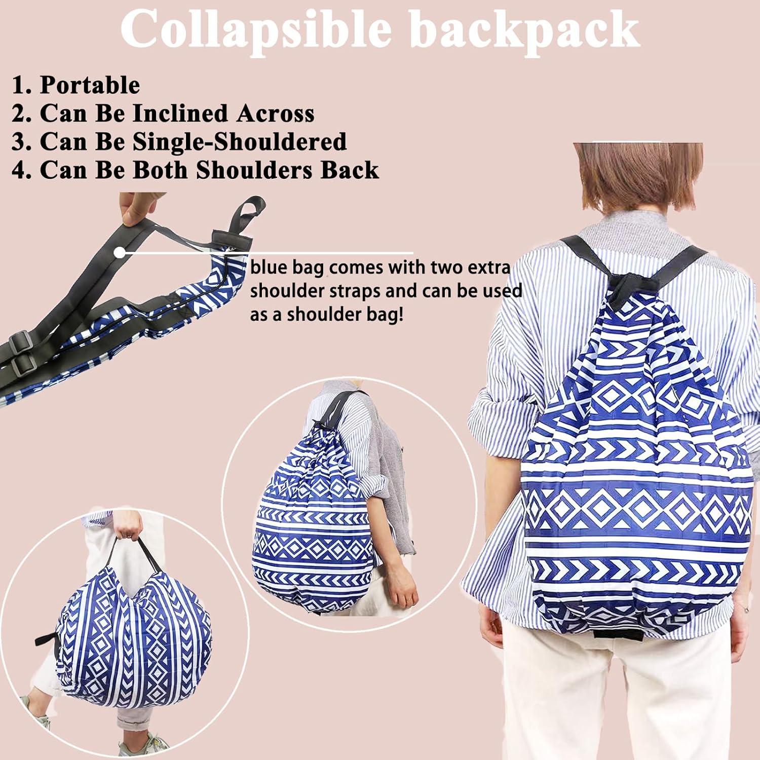 Bolsa de Viaje Plegable Dos & Nueve - 2 Pack Rosa y Azul